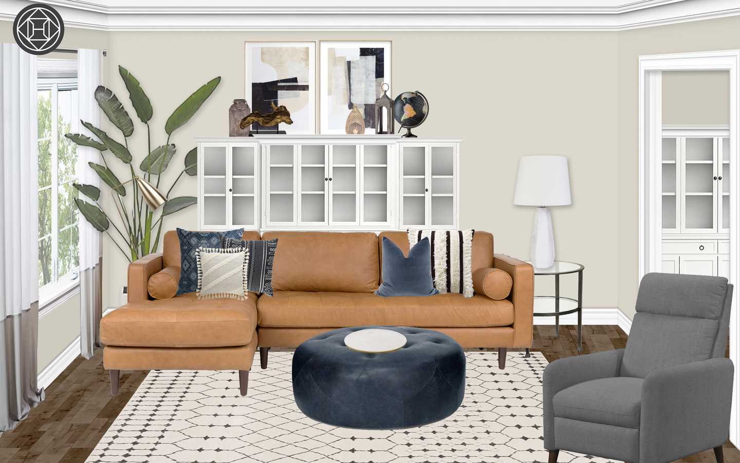 Eclectic, Global room Design by Havenly Interior Designer Tracie