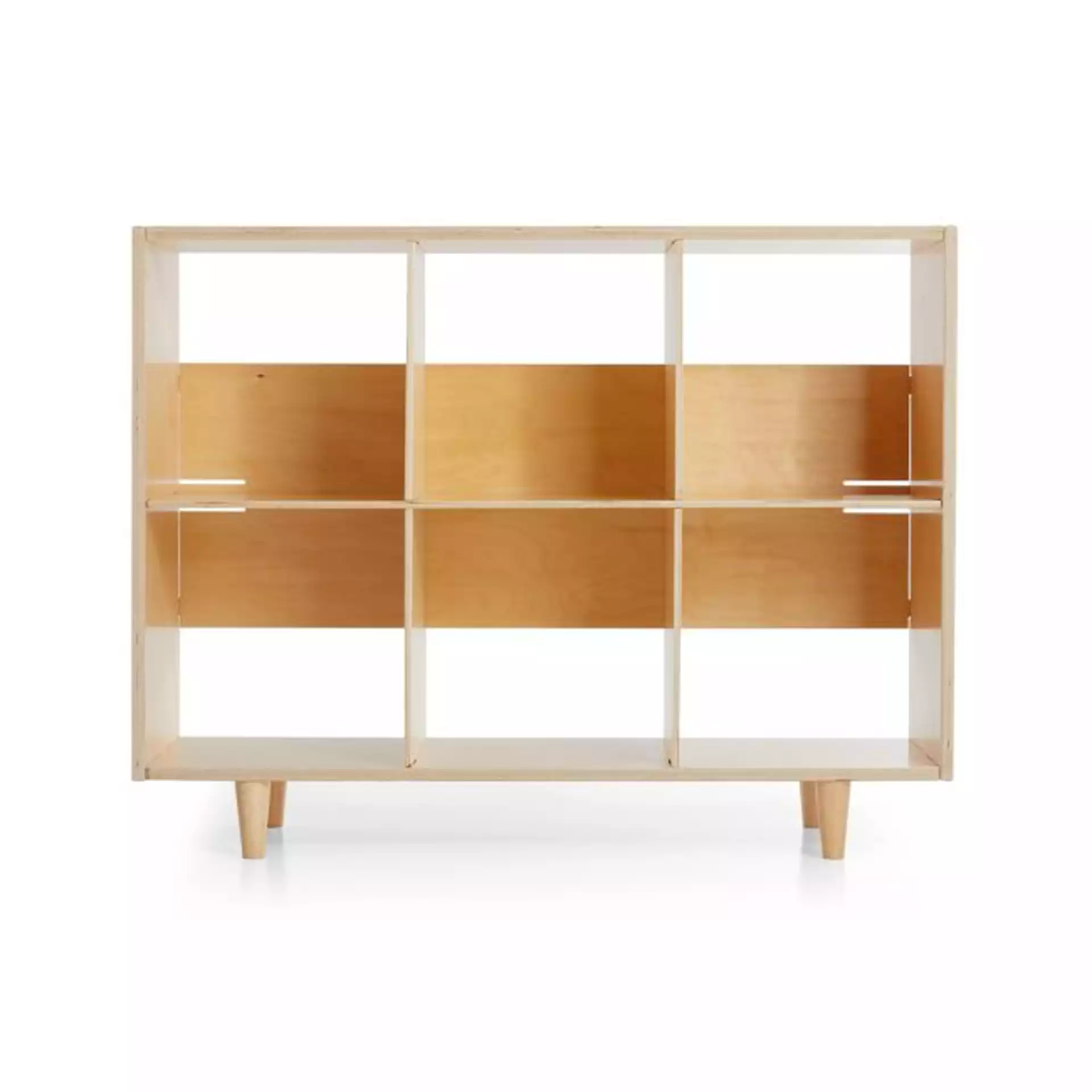 Sprout Natural 6 Cubby Birch Bookcase