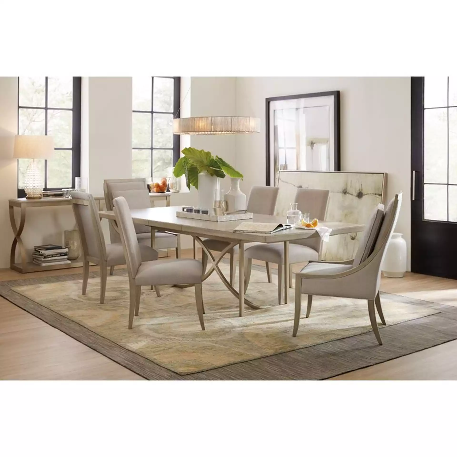 Elixir Rectangular Extendable Dining Table with Leaf