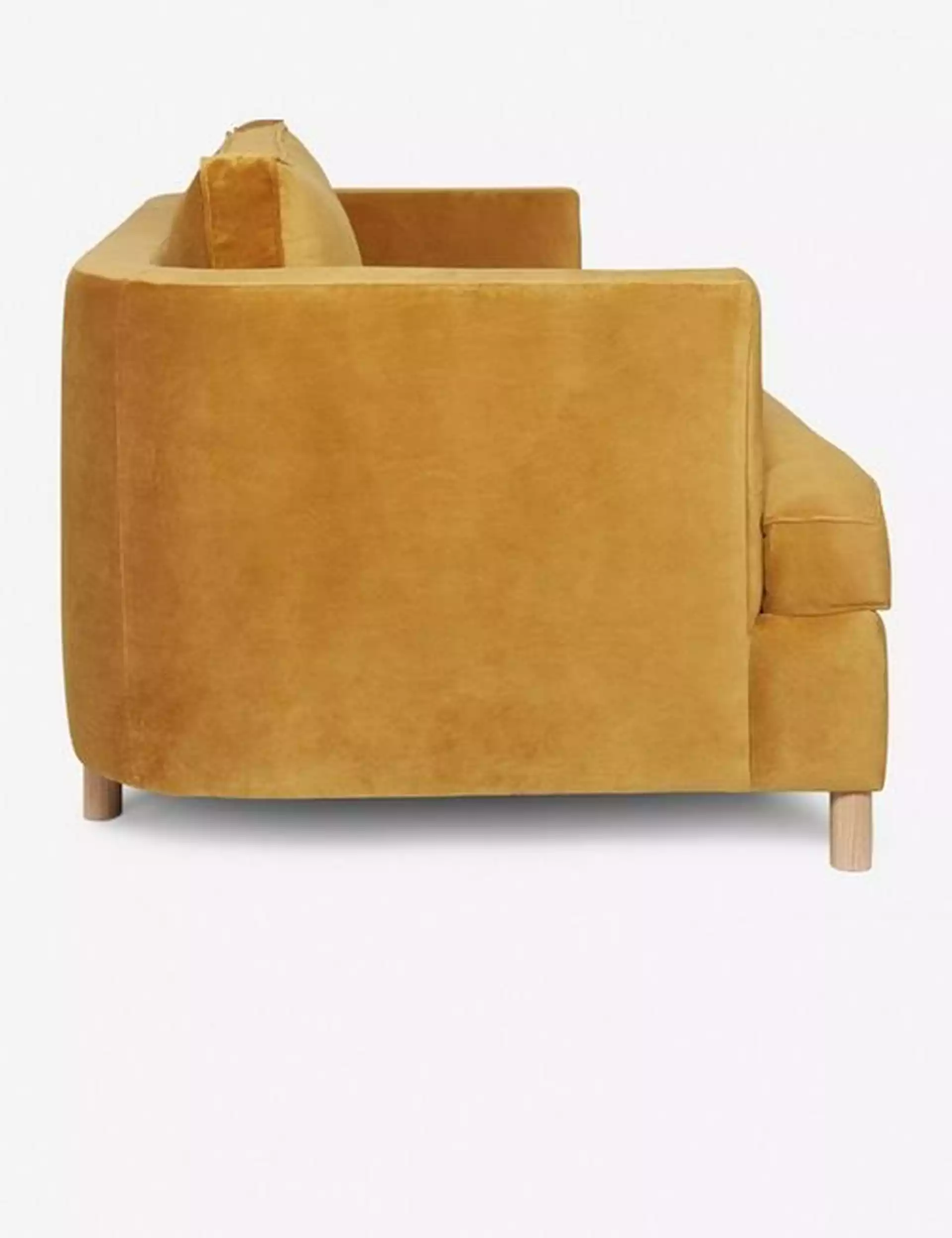 Belmont Velvet Sofa, Goldenrod By Ginny Macdonald 7'