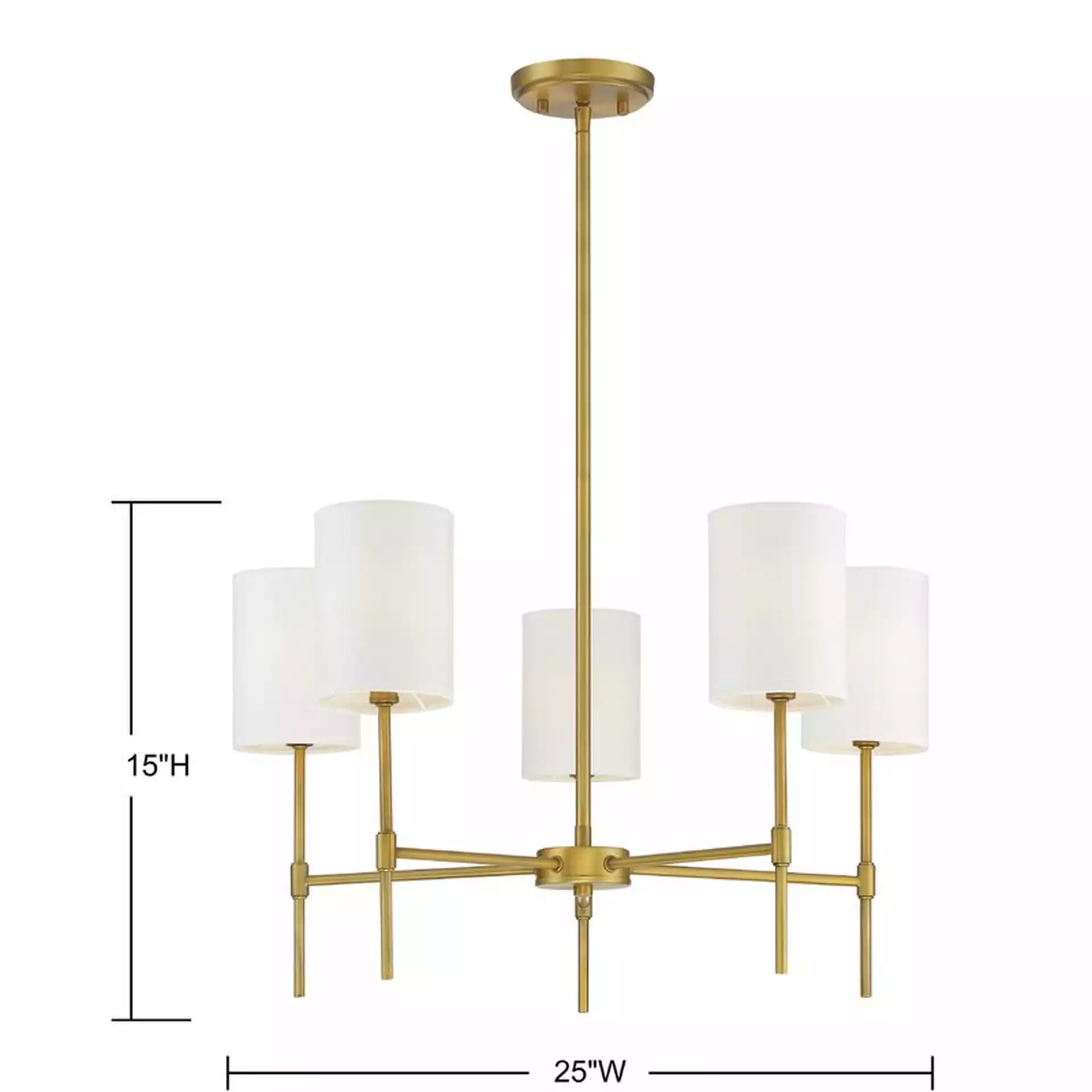 Elijah 5 - Light Shaded Classic / Traditional Chandelier