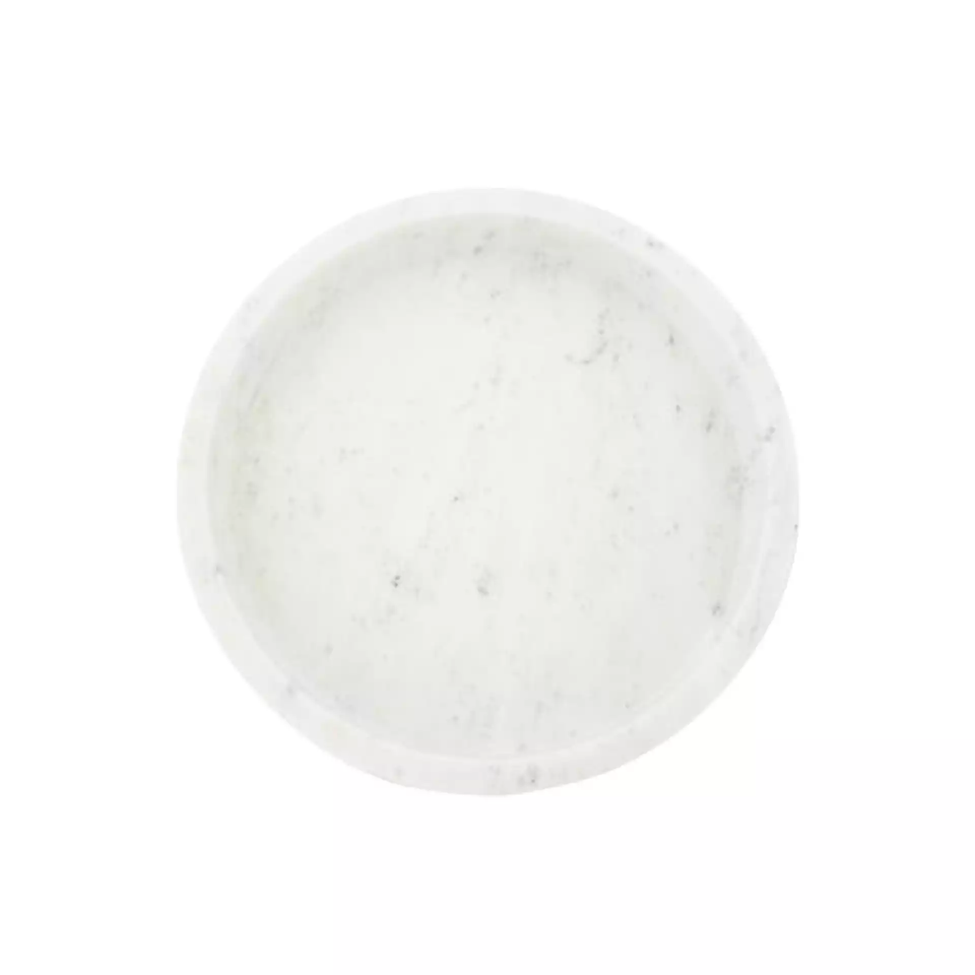 Round Marble Tray, White, Large 12"