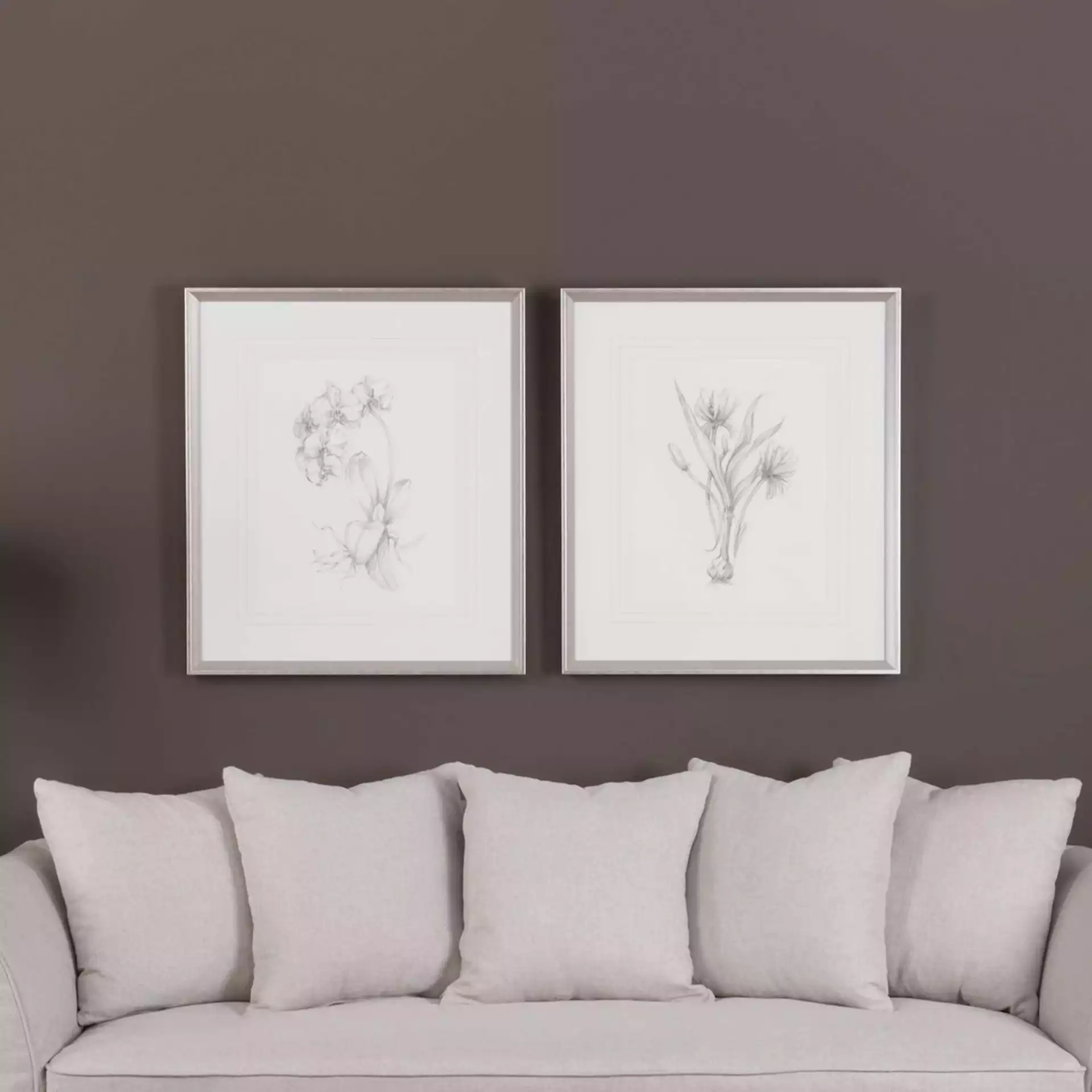 Botanical Sketches, 28" x 32", Set of 2