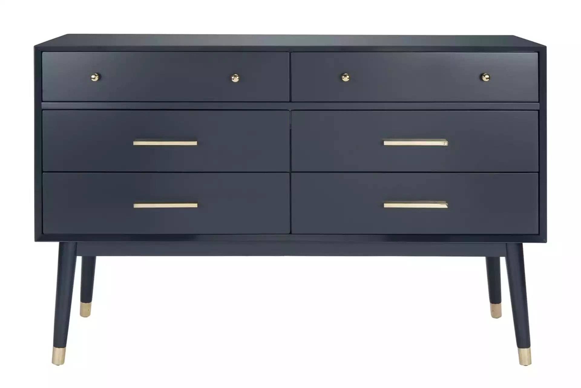 Madden Retro Dresser, Navy & Brass