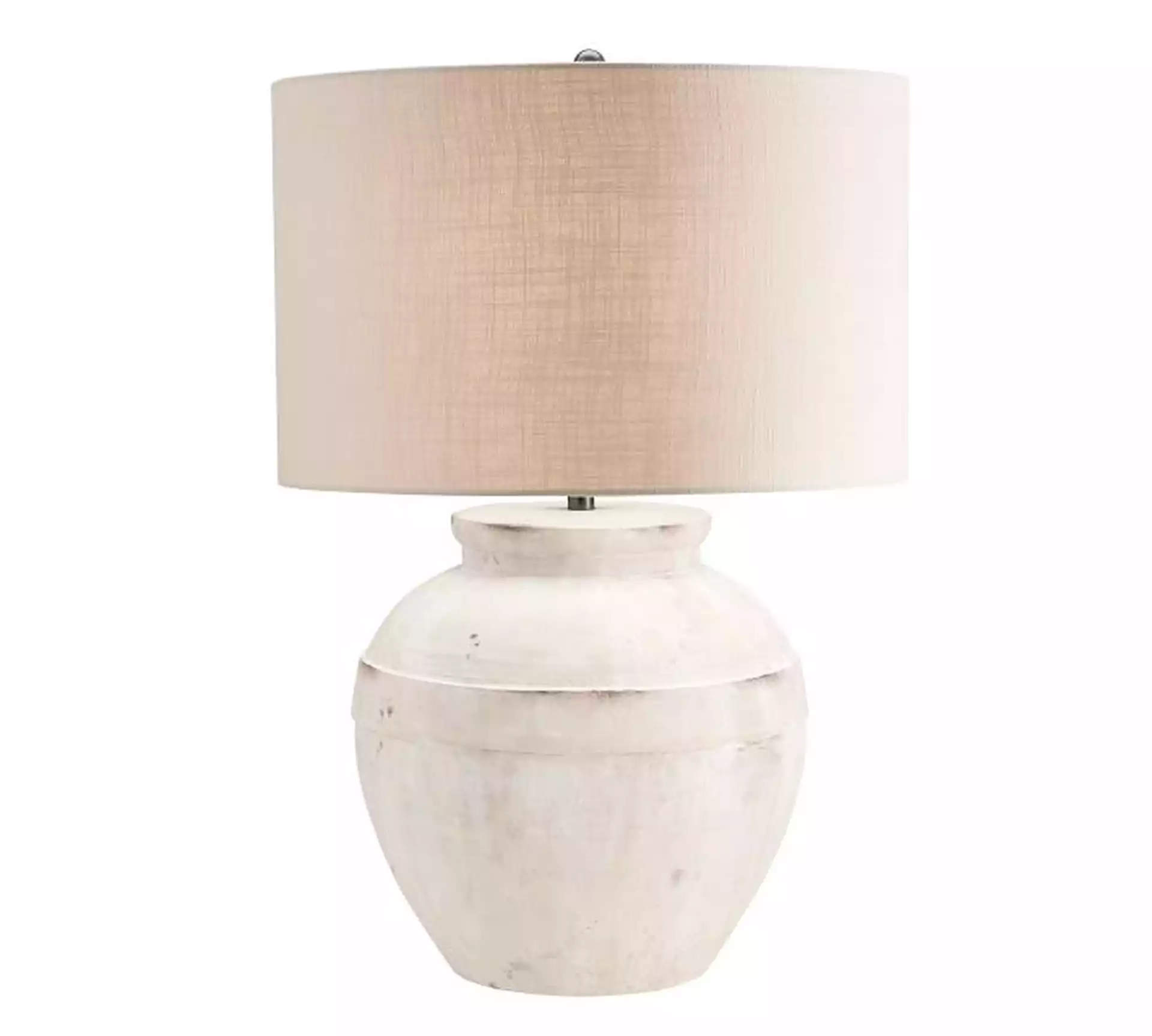 Faris Ceramic Table Lamp, Sand, Large