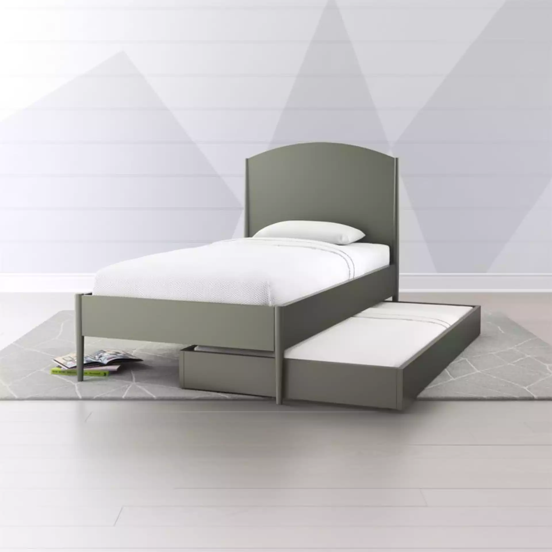 Hampshire Olive Green Trundle Bed