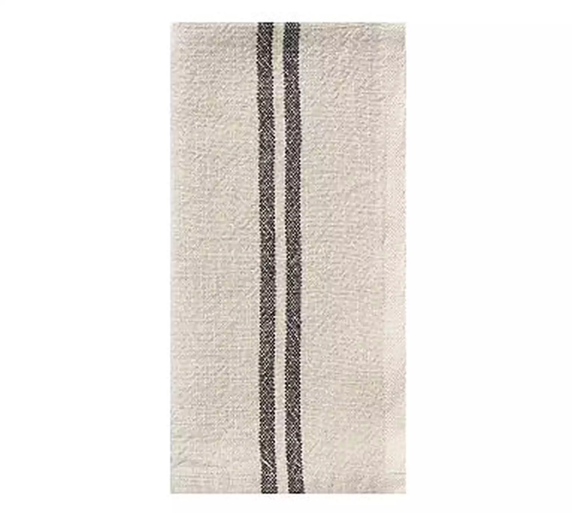 Vintage Stripe Linen Napkin, Set of 4 - Black Stripe