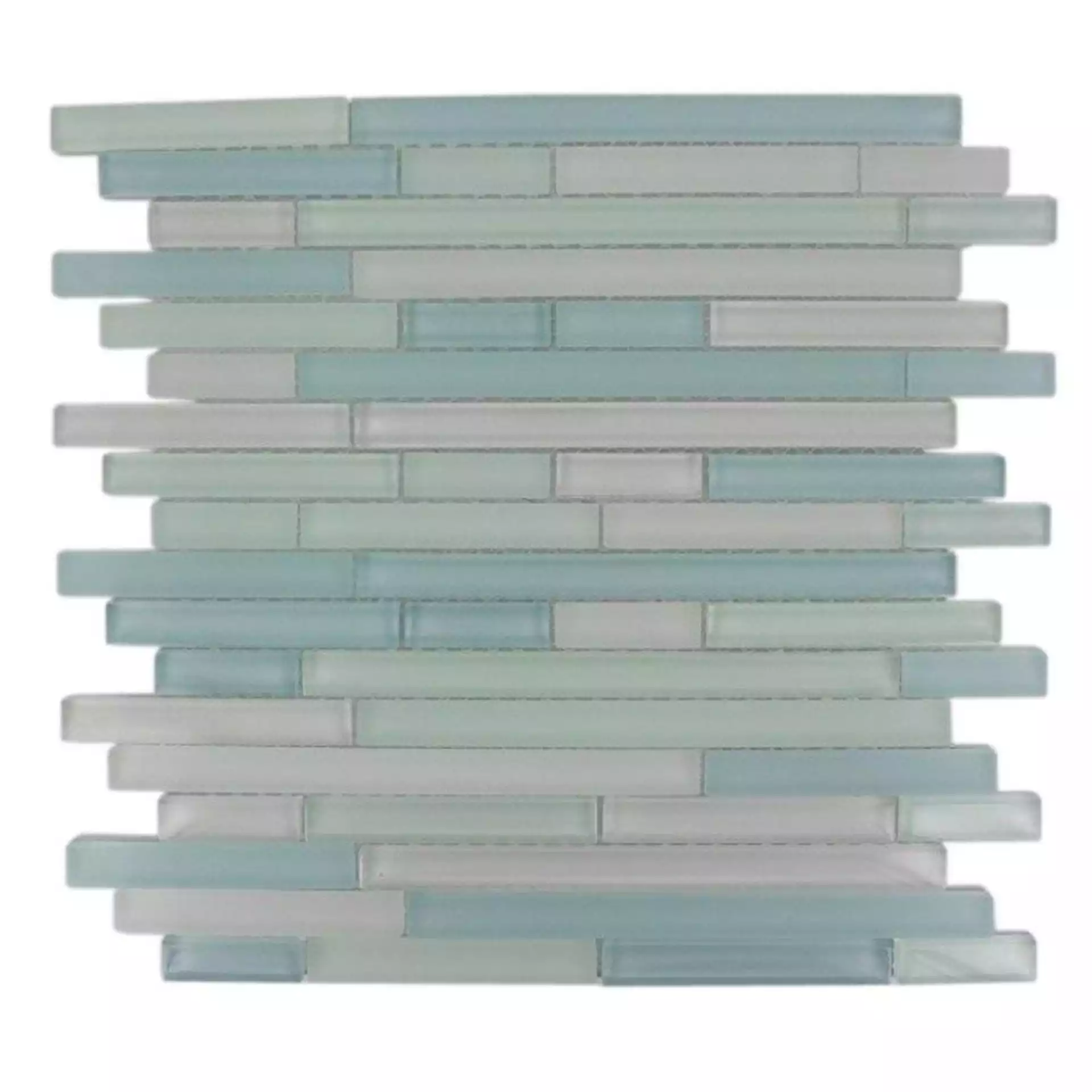 Splashback Tile Temple Coast 12 in. x 12 in. x 8 mm Glass Mosaic Floor and Wall Tile, Blues