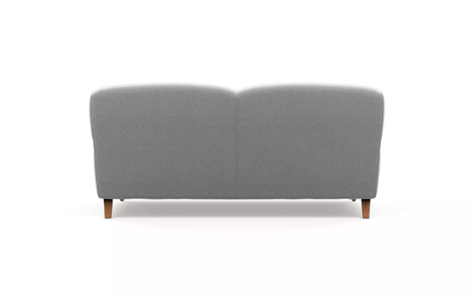 Rose by The Everygirl Sofa with Grey Ash Fabric and Oiled Walnut with Brass Caster legs