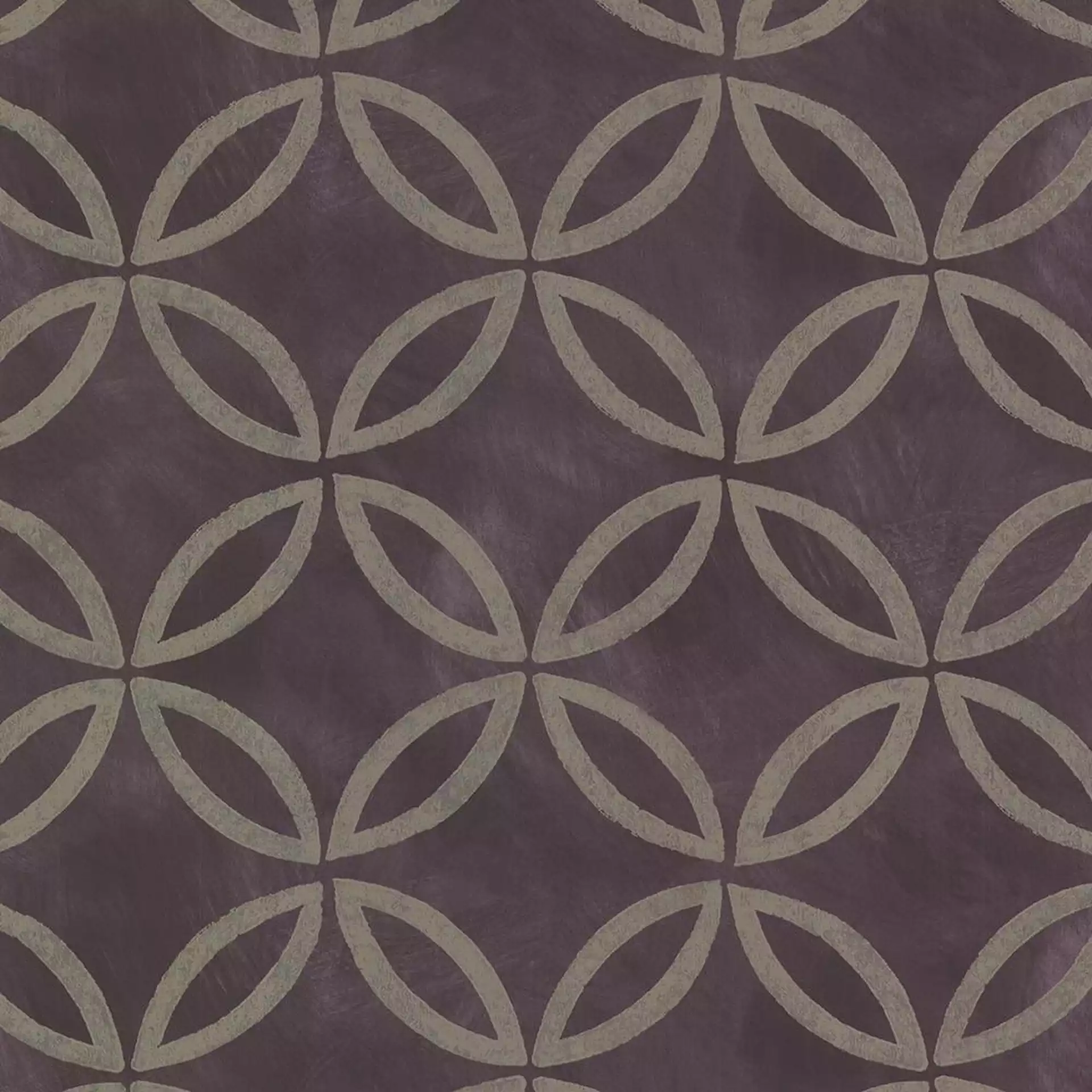 Purple Clover Leaf Geometric Wallpaper