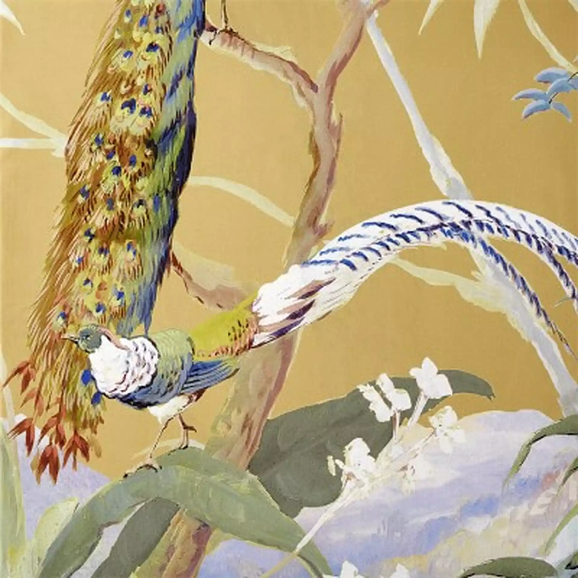 Painted Peacock Duvet, King, White