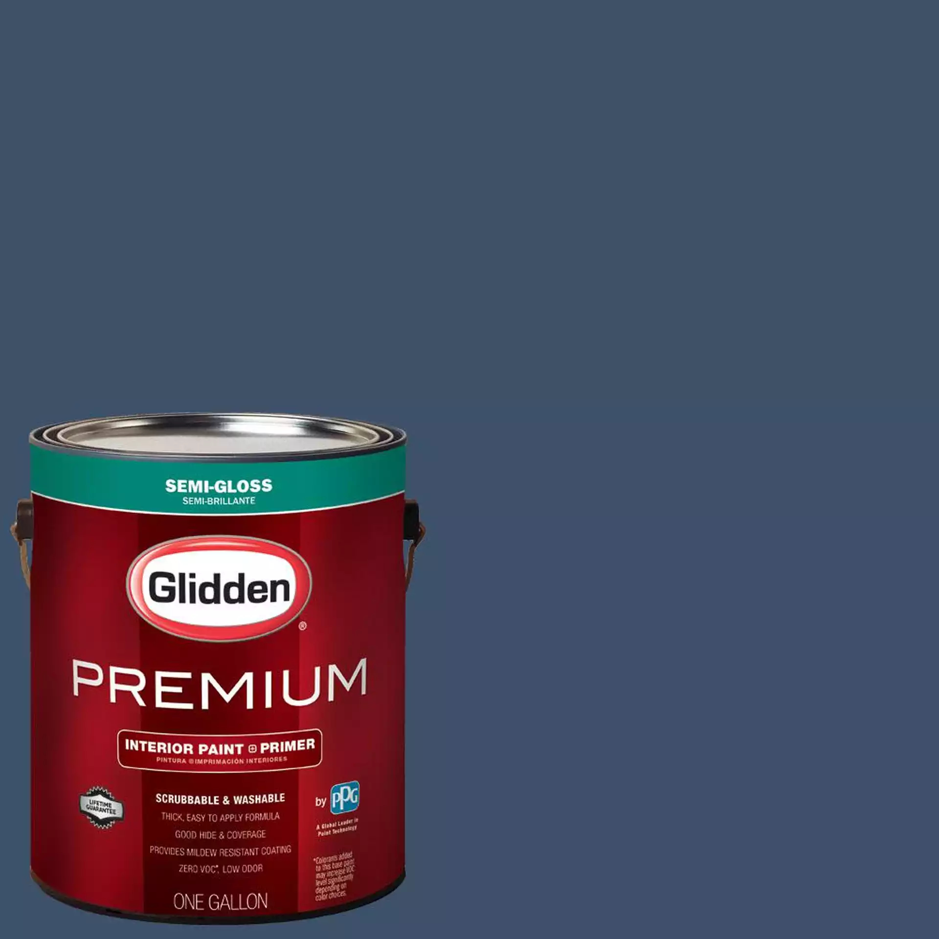 Glidden Premium 1 gal. #nhl-030D Washington Capitals Blue Semi-Gloss Interior Paint with Primer