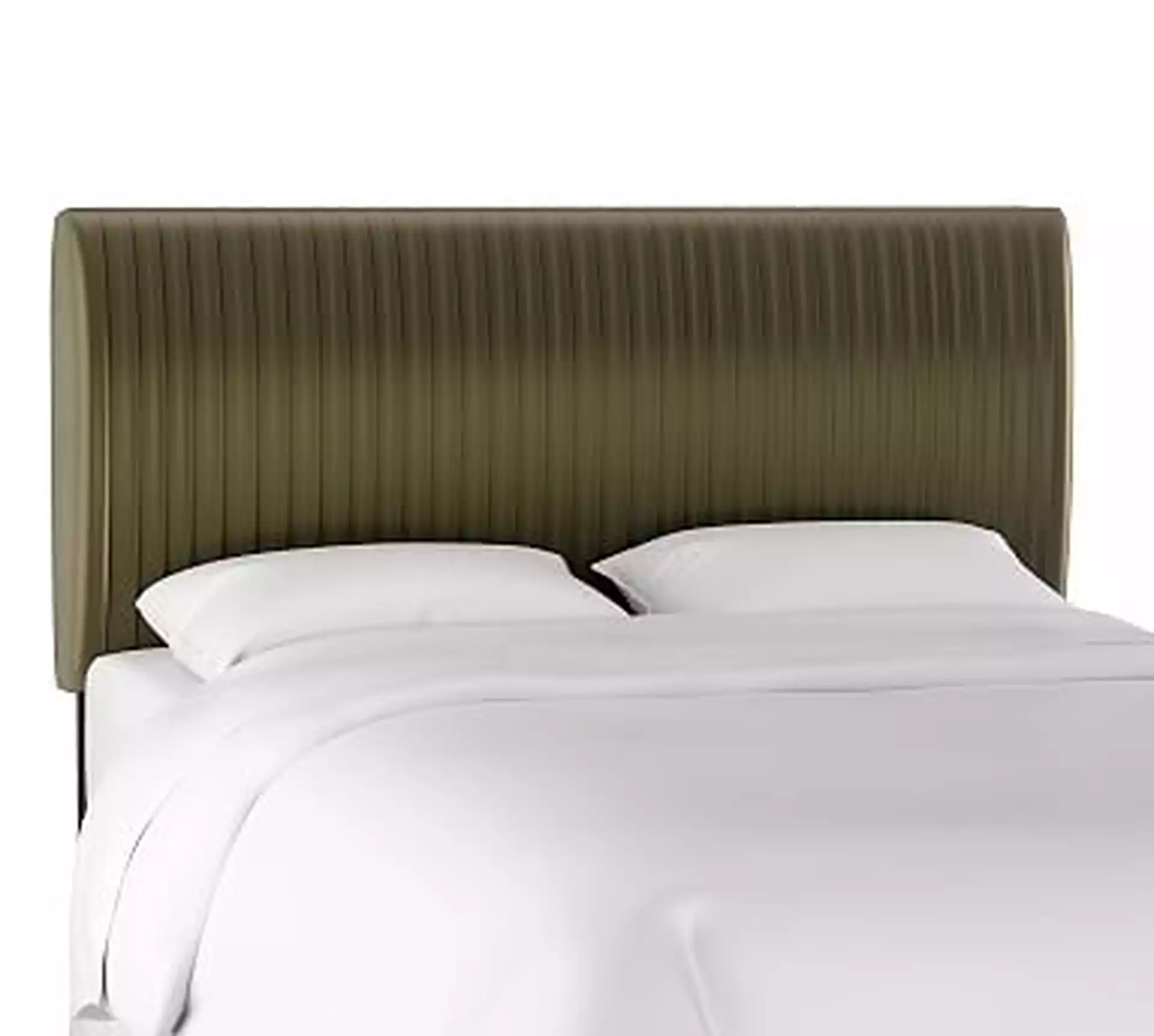 Kendall Channel Tufted Headboard, Queen, Olive