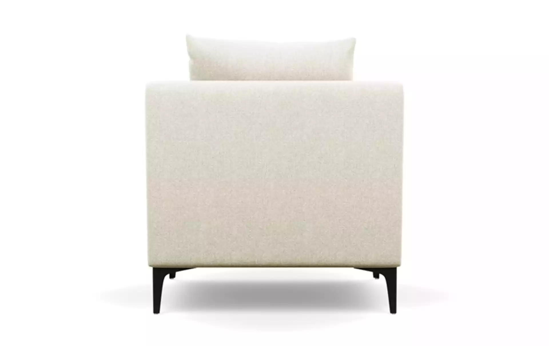 Sloan Petite Chair with White Vanilla Fabric and Matte Black legs