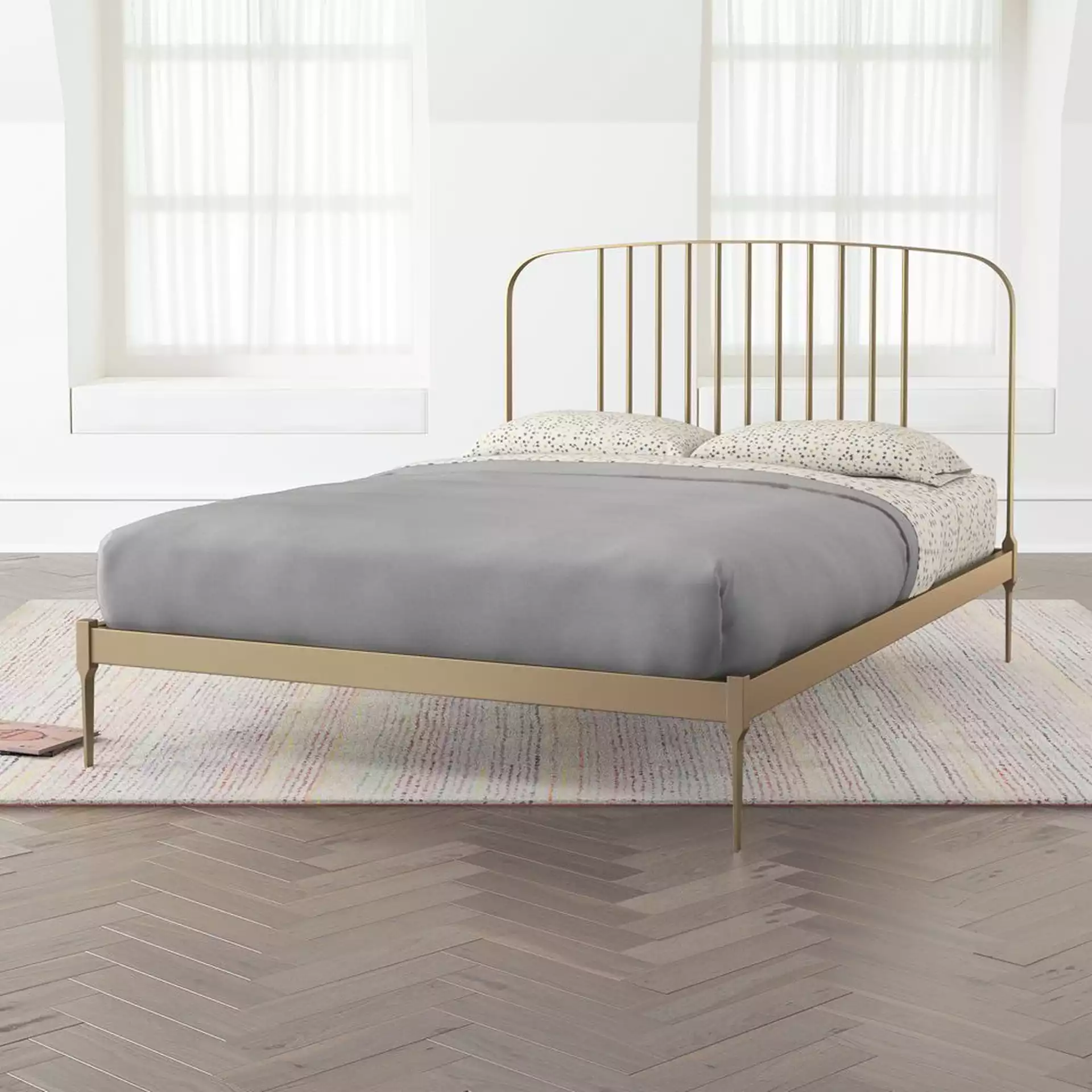 Larkin Gold Metal Full Bed