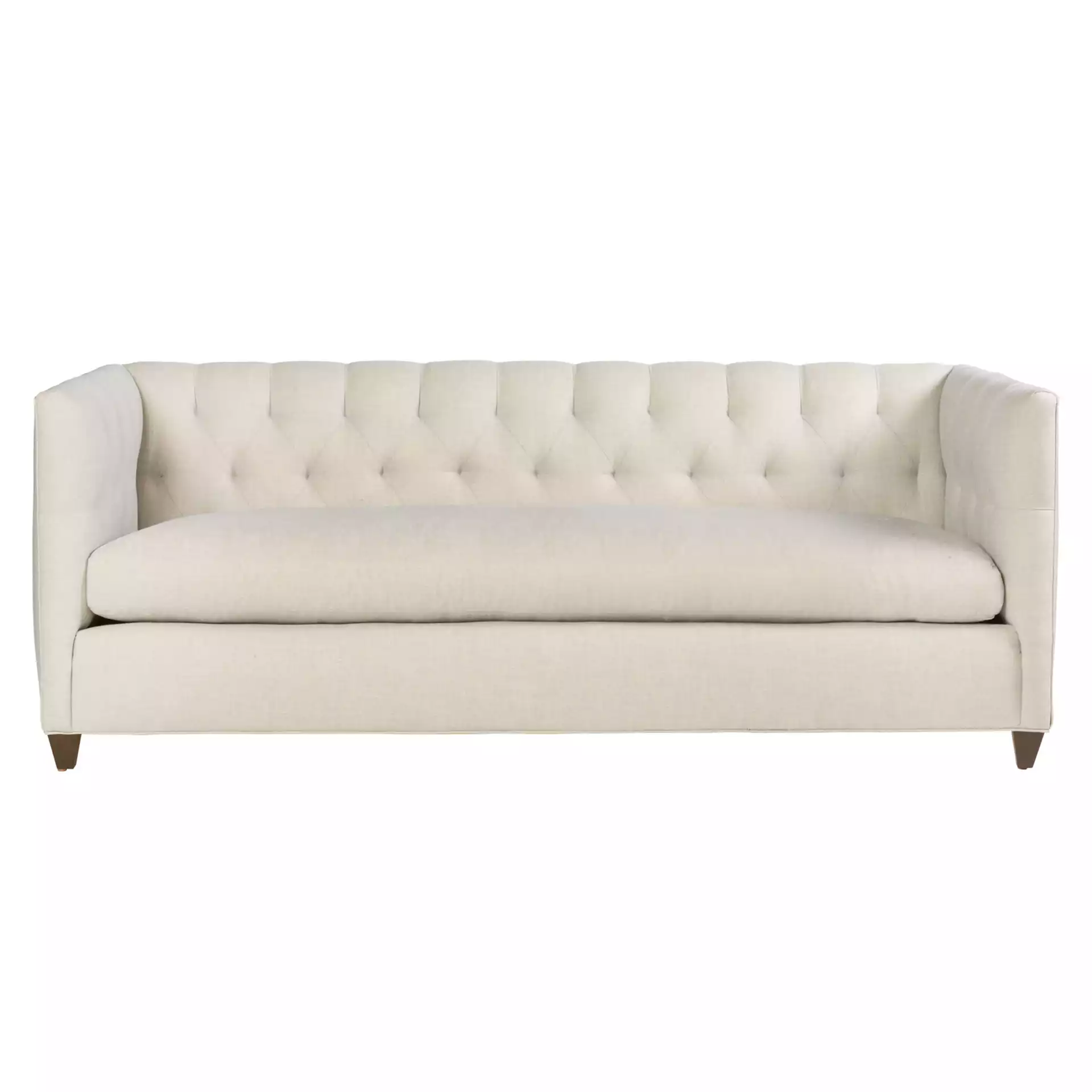 Cisco Brothers Kenso Modern Classic Ivory Linen Tufted Sofa