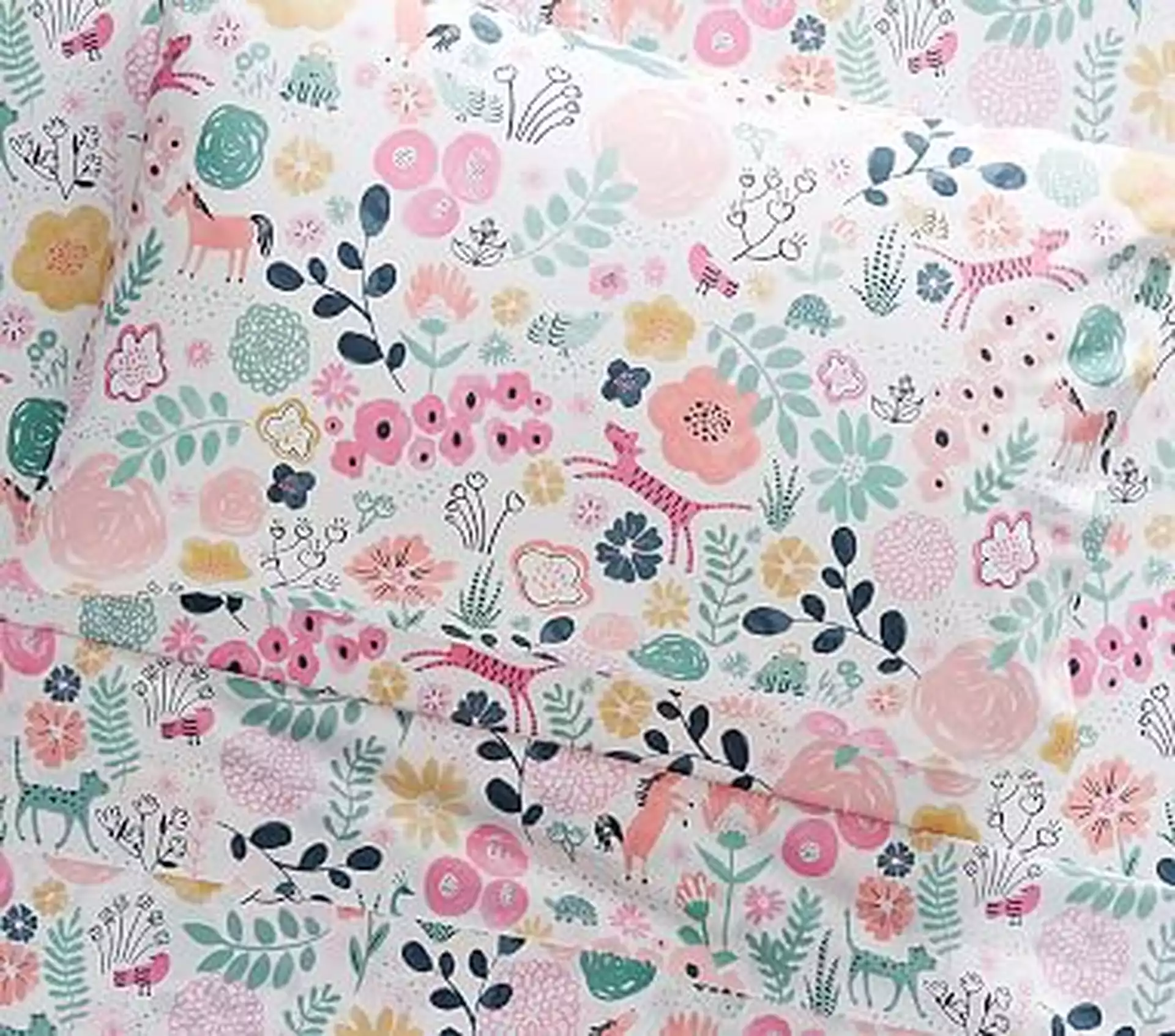 Organic Sasha's Garden Sheet Set, Pillowcase, Standard Pillow Case, Multi