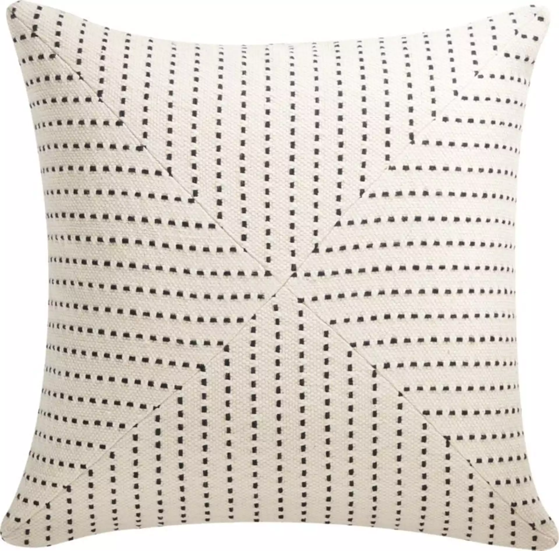 Clique Pillow, Down-Alternative Insert, Black and White, 20" x 20"