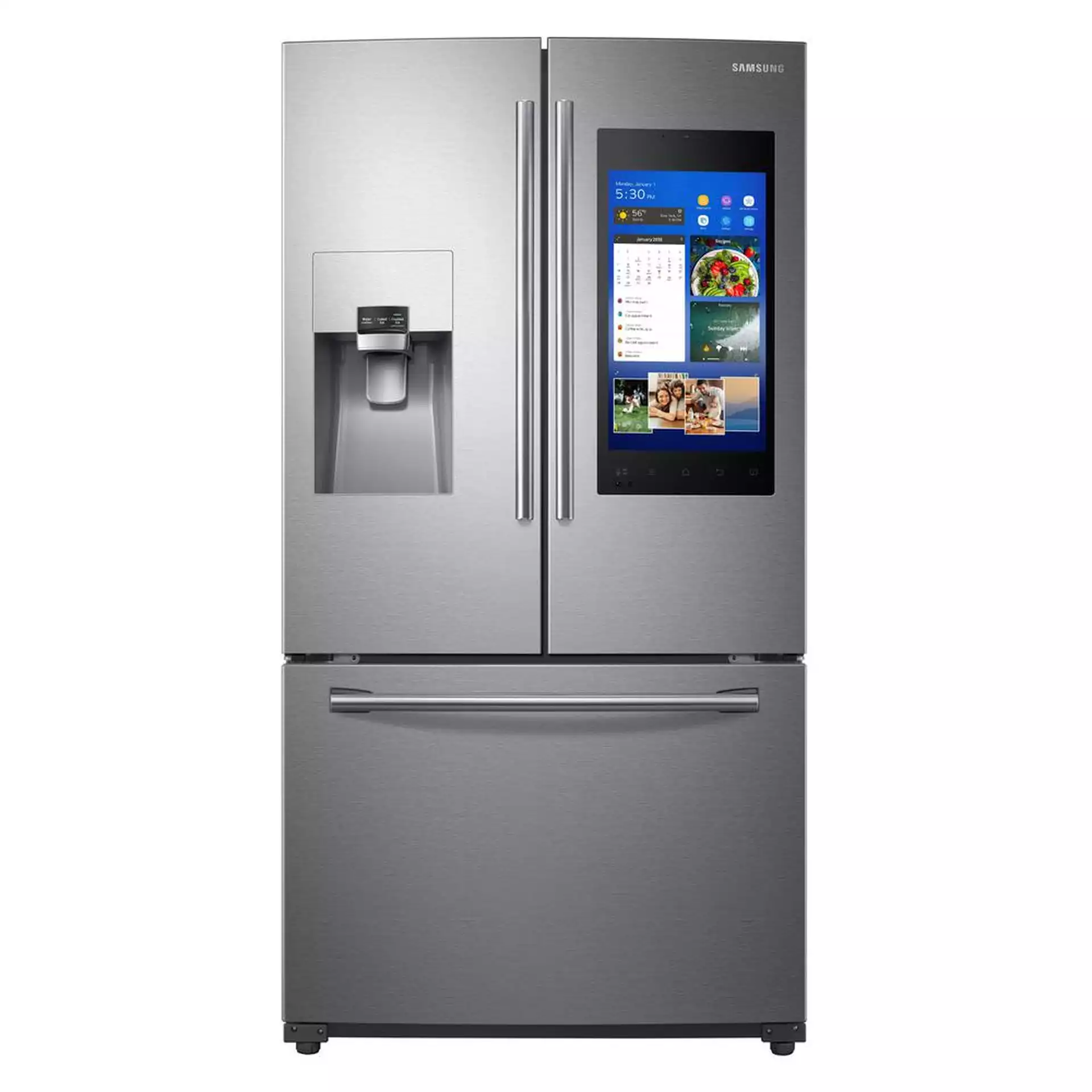 Samsung 24.2 cu. ft. Family Hub French Door Smart Refrigerator in Stainless Steel