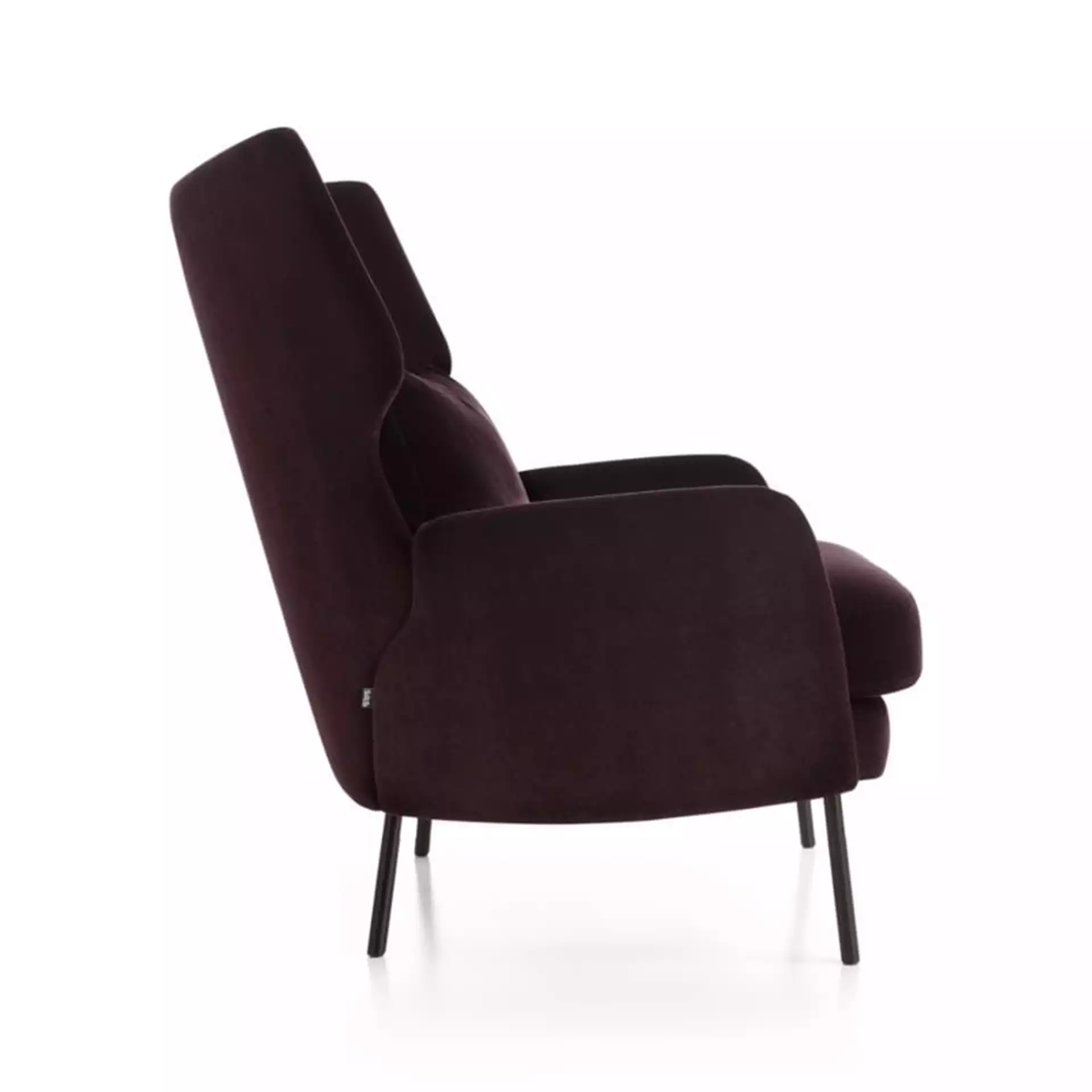 Alex Accent Chair, Bordeaux Velvet
