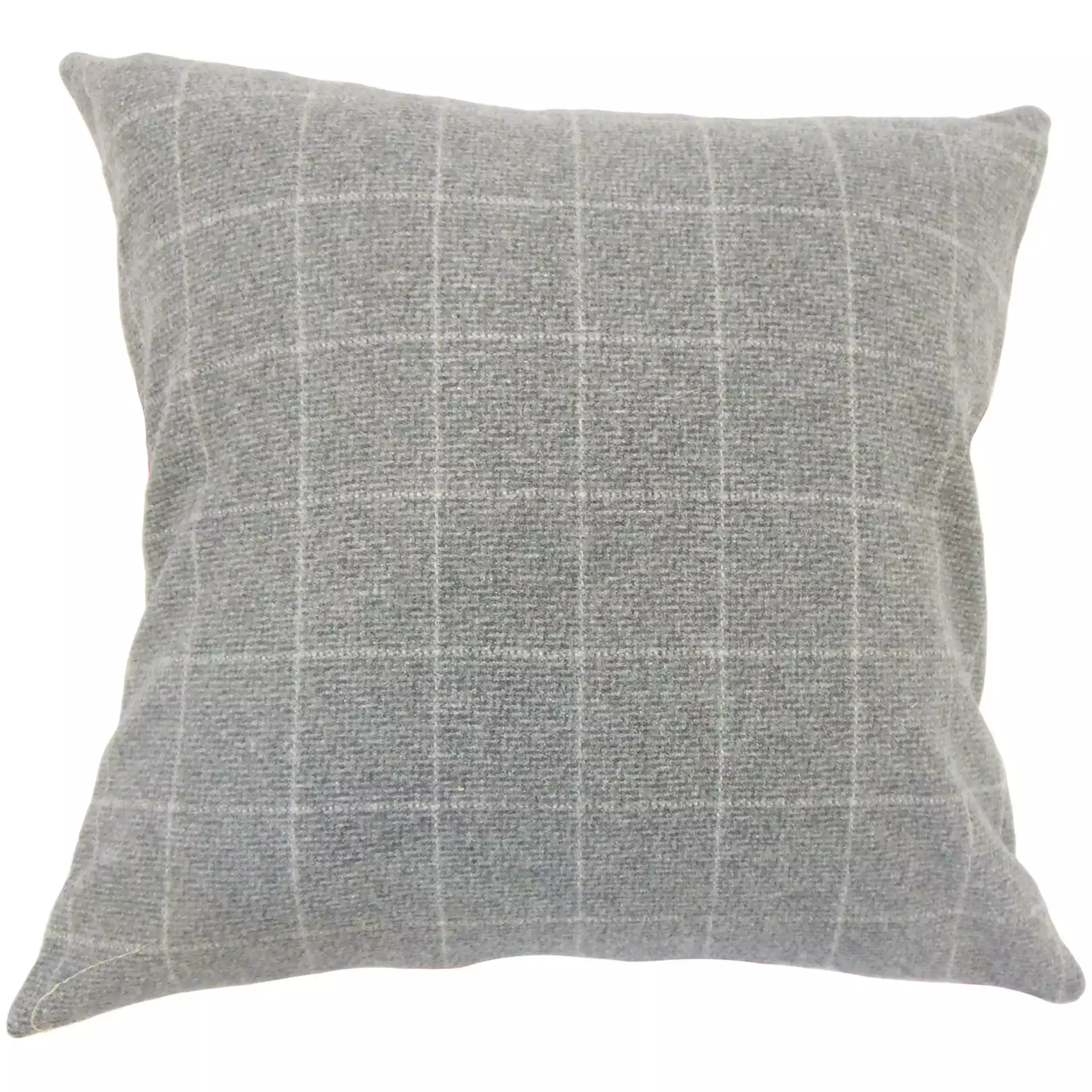 Geovany Plaid Pillow Grey - 20" x 20" - Polyester Insert