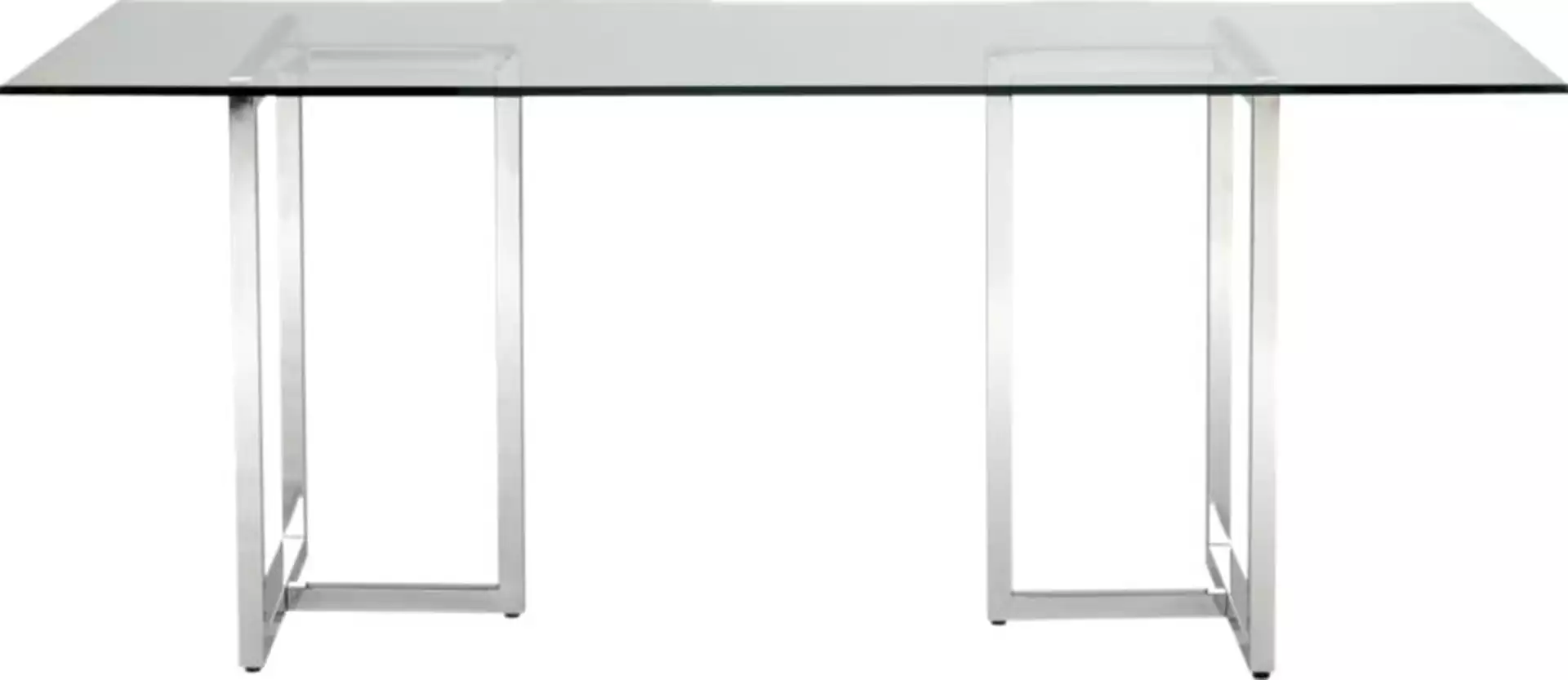 "silverado chrome 72"" rectangular dining table"