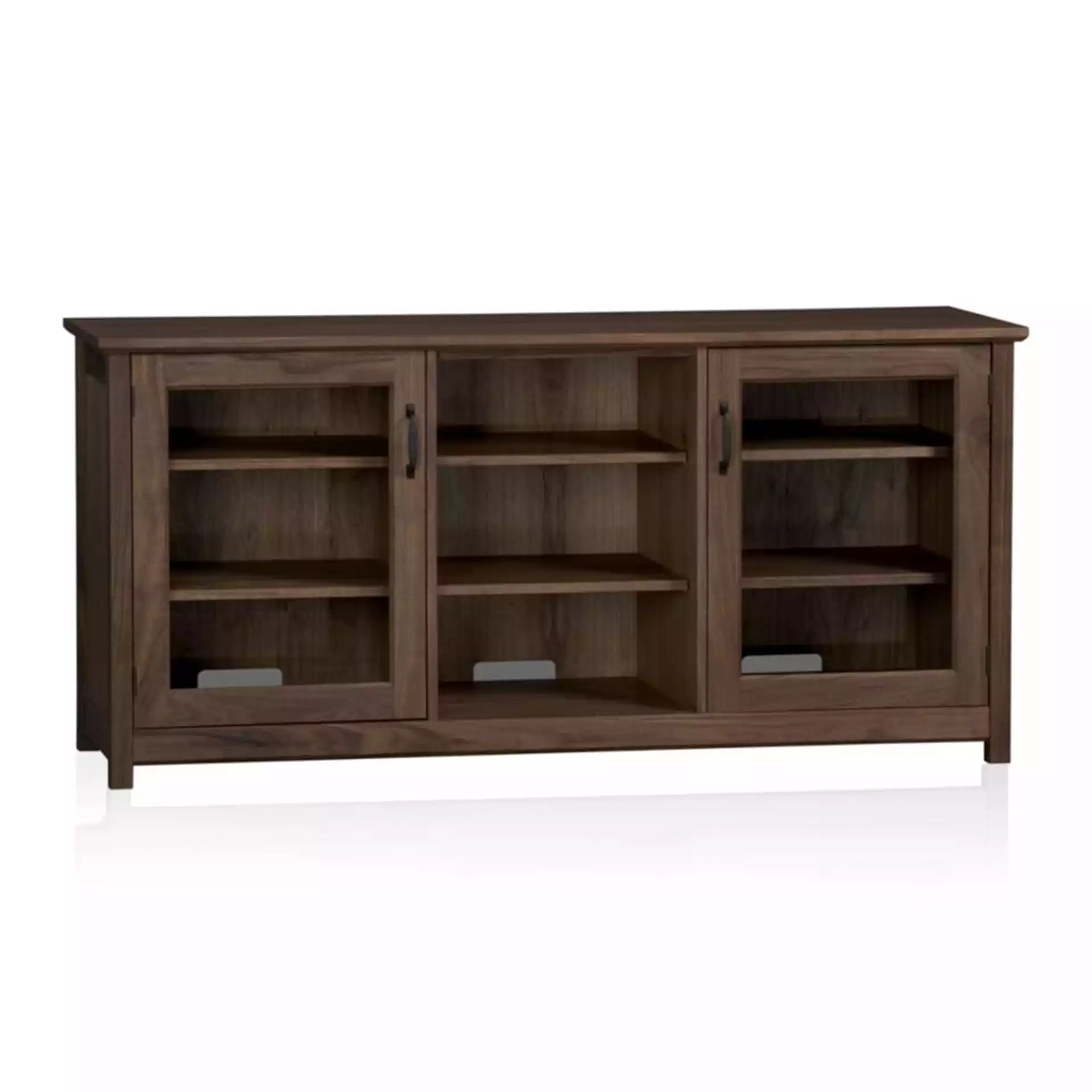 Ainsworth Walnut 64" Media Console with Glass/Wood Doors