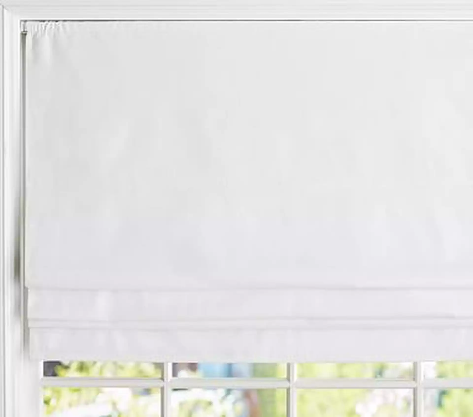Linen Cordless Blackout Roman Shade, 44 x 64" Panel, White