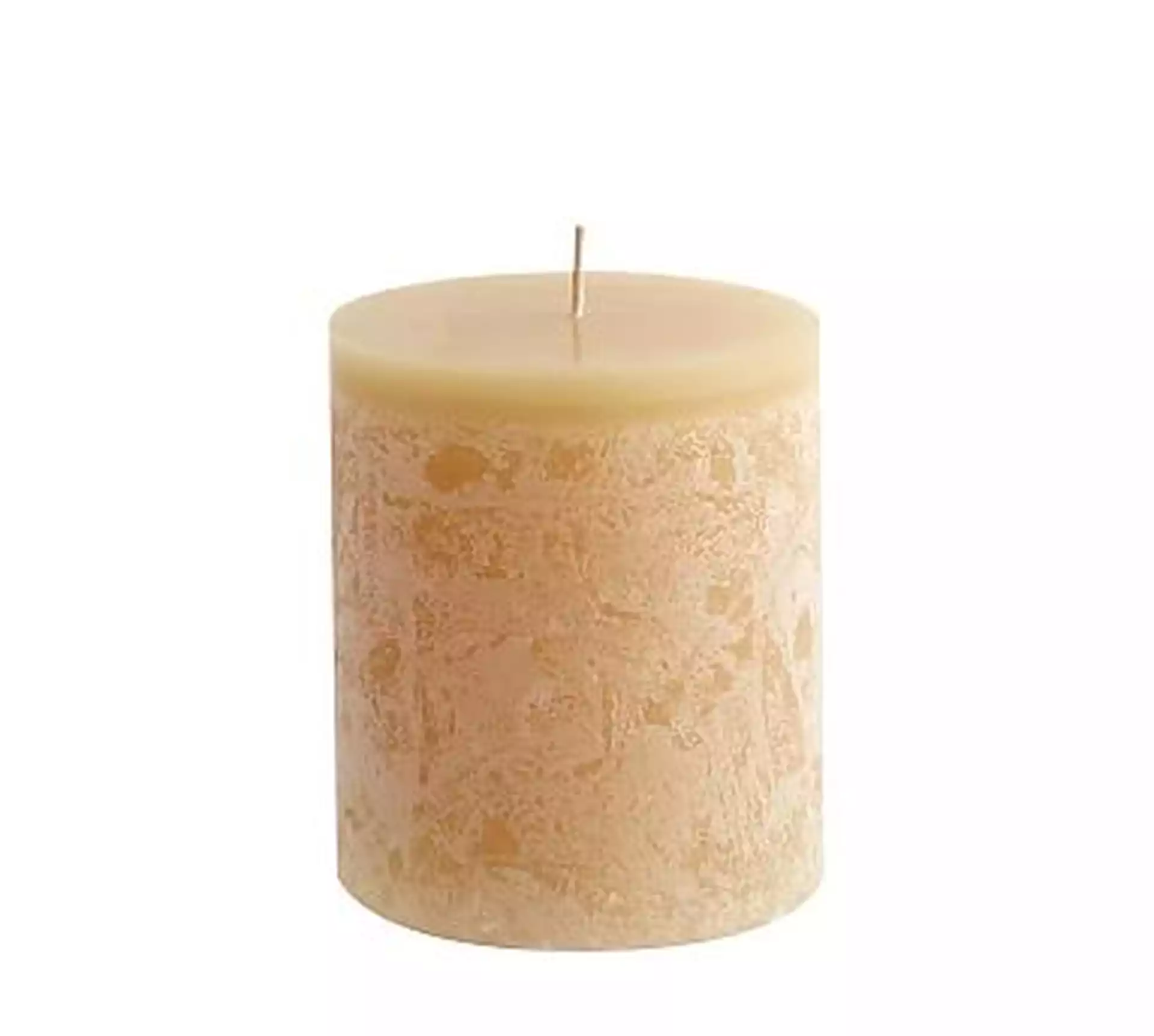 Scented Timber Pillar Candles, Ivory, Honeysuckle, 4" x 4.5"