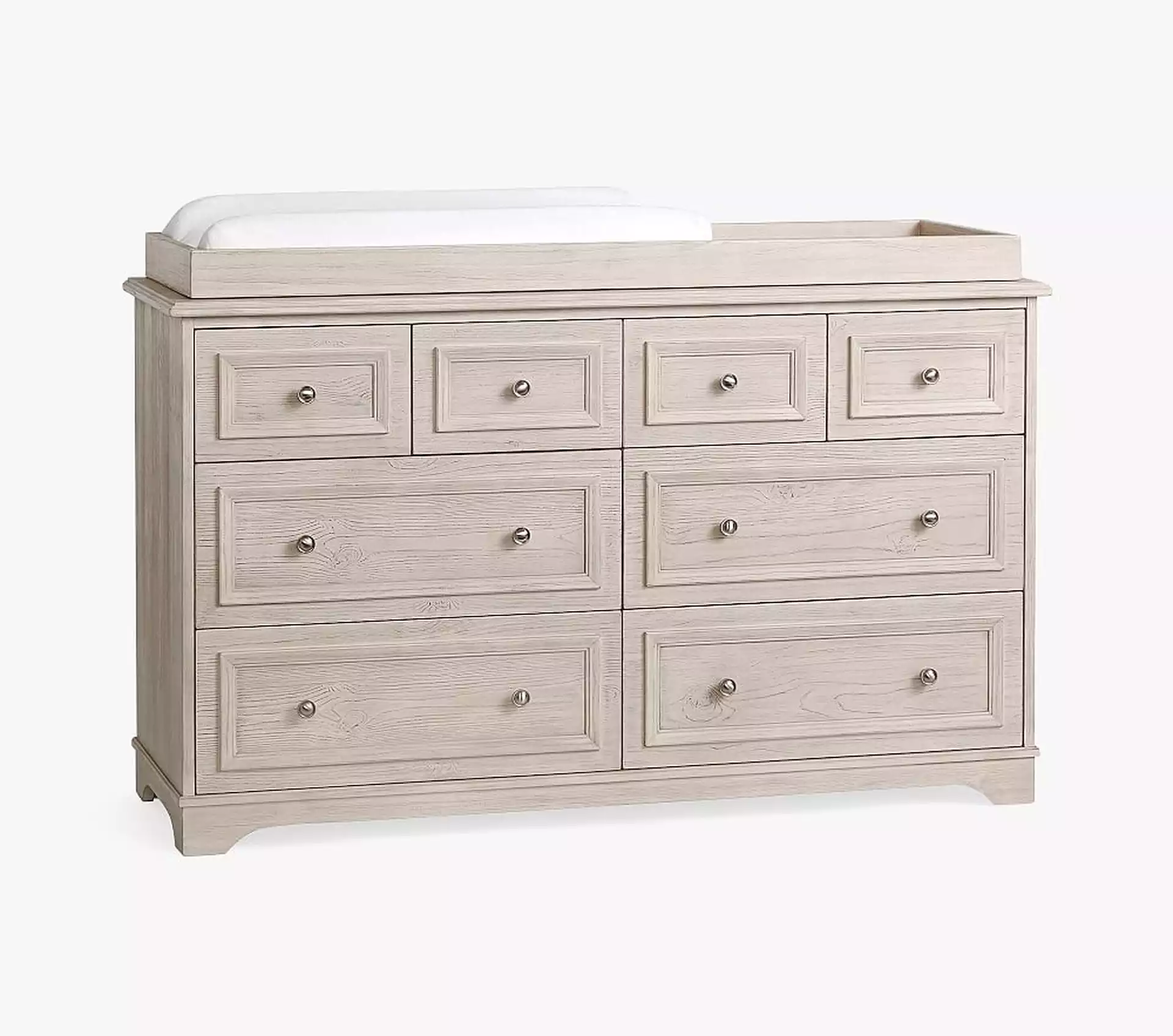 Fillmore Extra-Wide Dresser & Topper Set, Weathered White