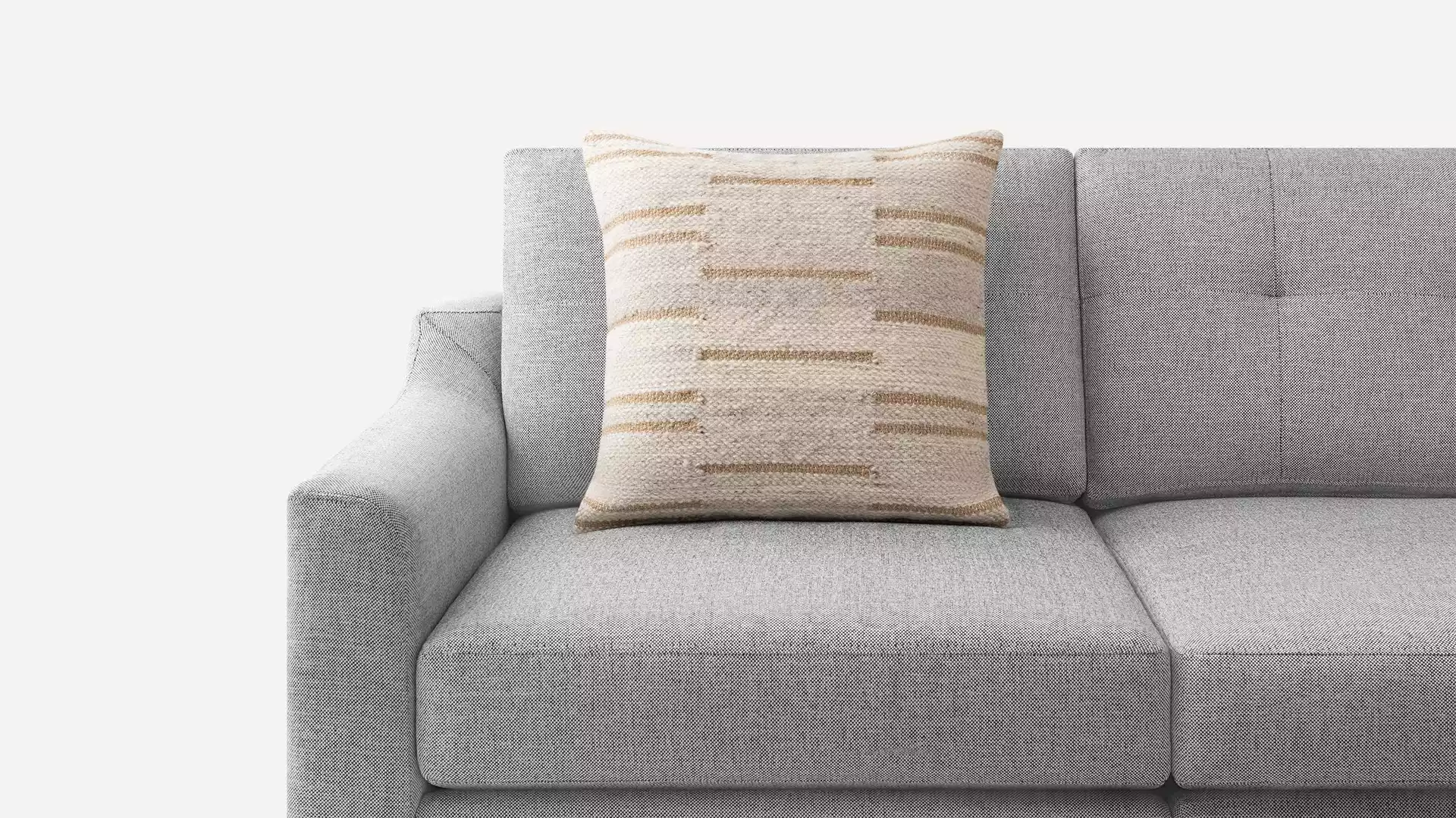 The Interval Pillow Cover, Sand & Tan, 18" x 18"