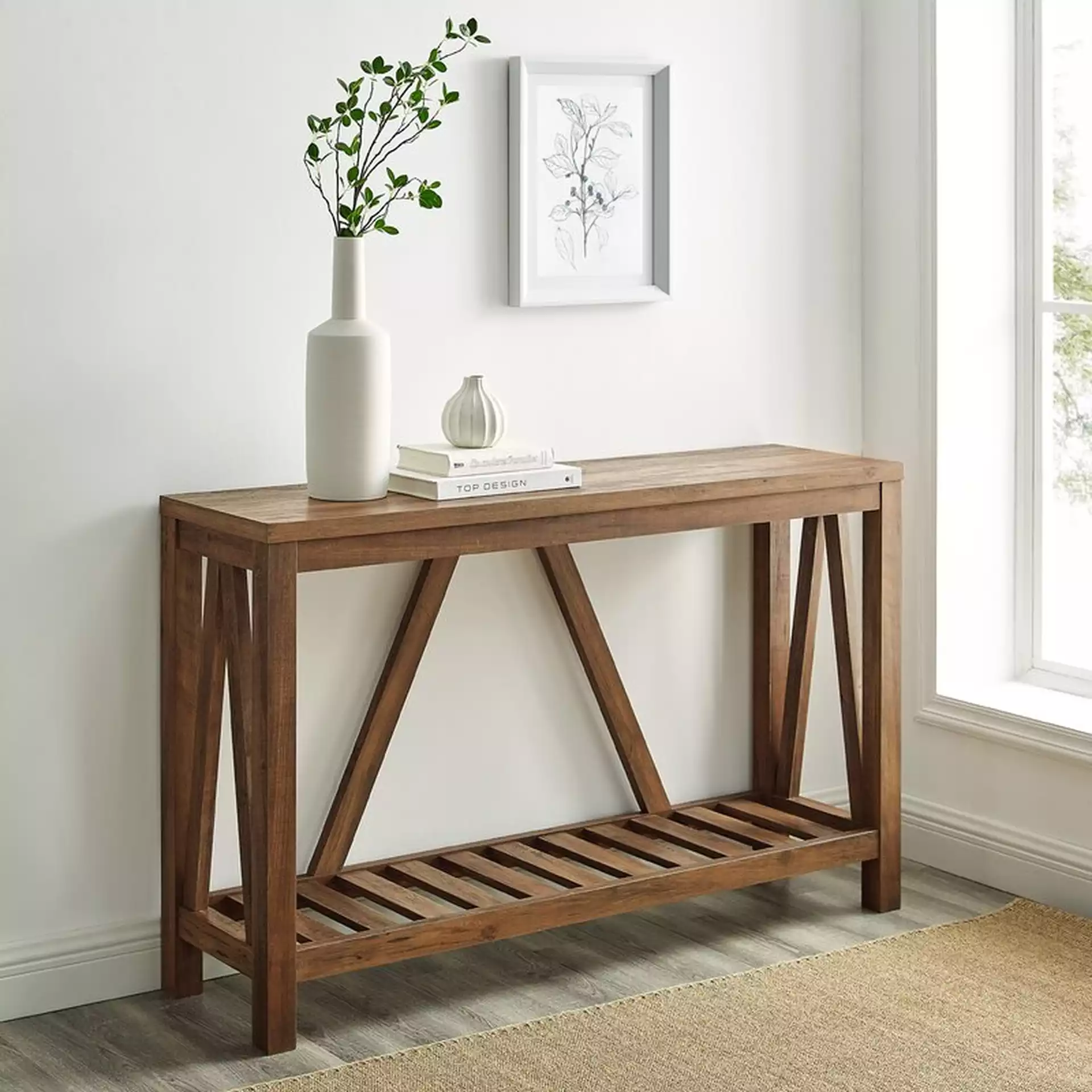 Offerman Console Table, Reclaimed Barnwood, 52"