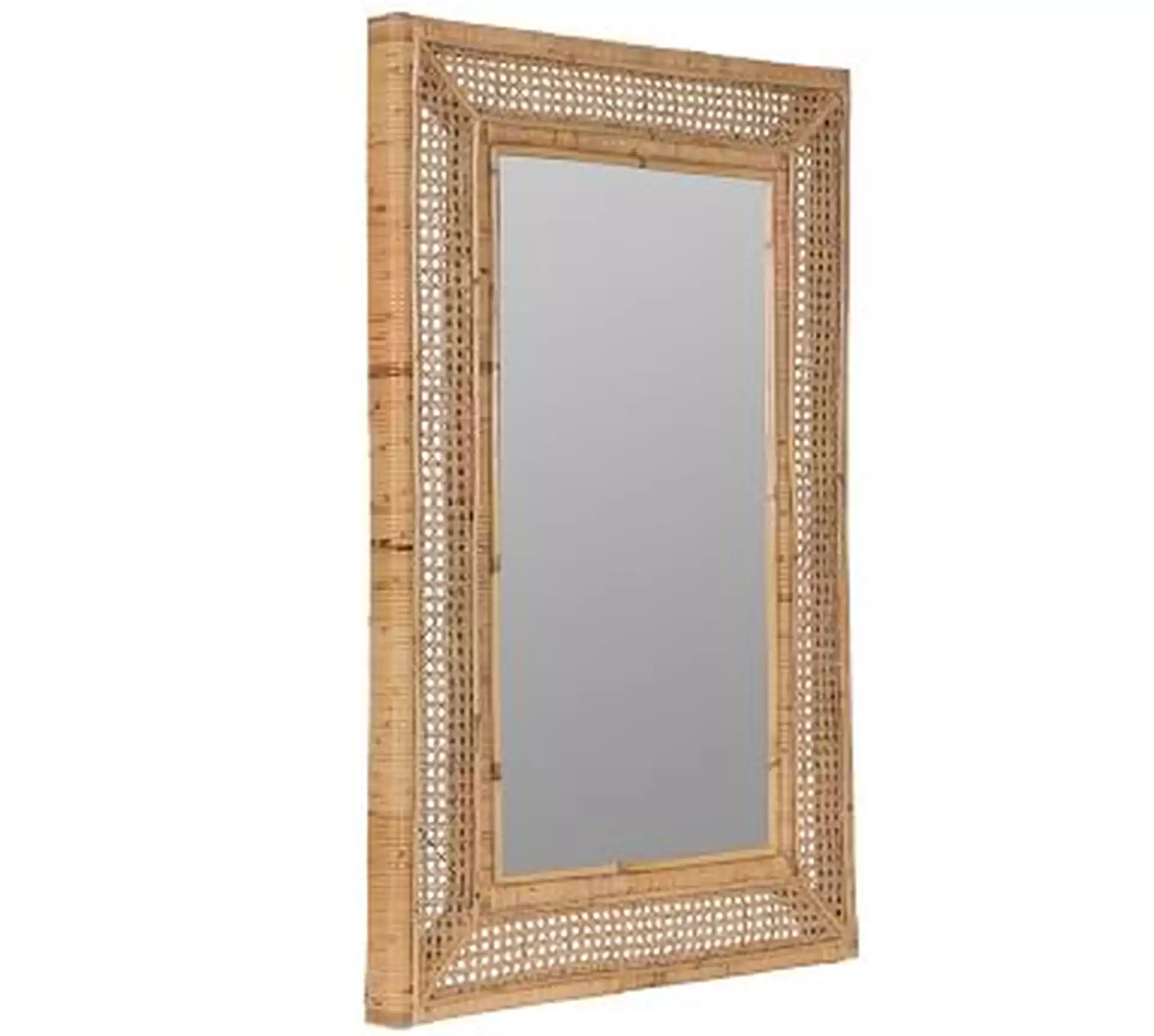 Ash Rattan Wall Mirror, 24" x 36"