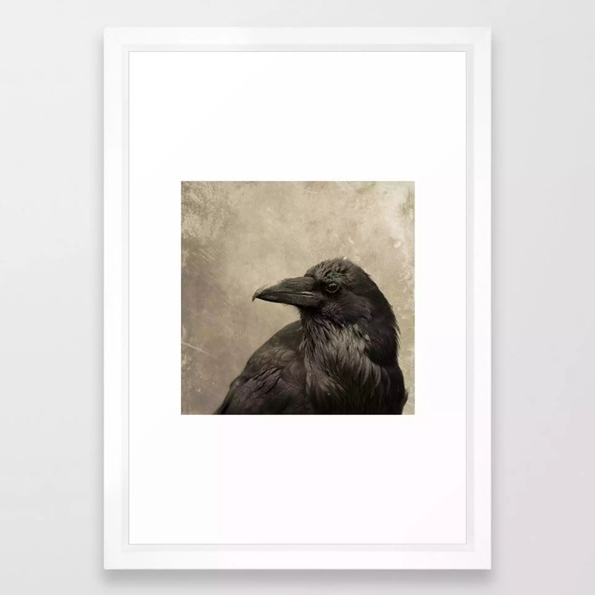 Olde Raven Framed Art Print by Christina Lynn Williams - Vector White - SMALL-15x21