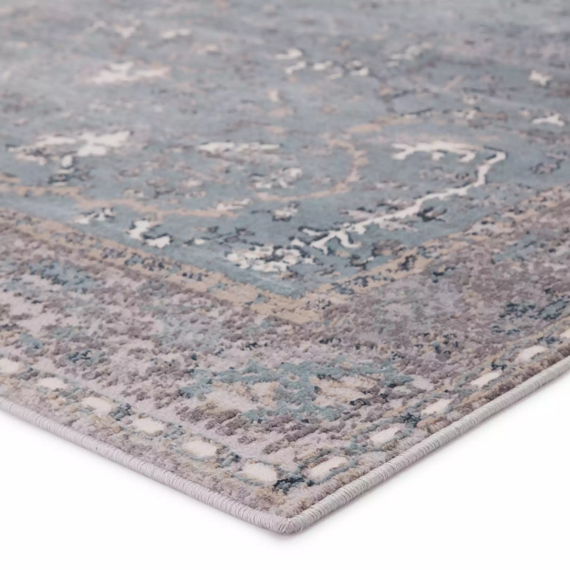 Vibe by Yule Oriental Blue/ Gray Area Rug (9'X13')
