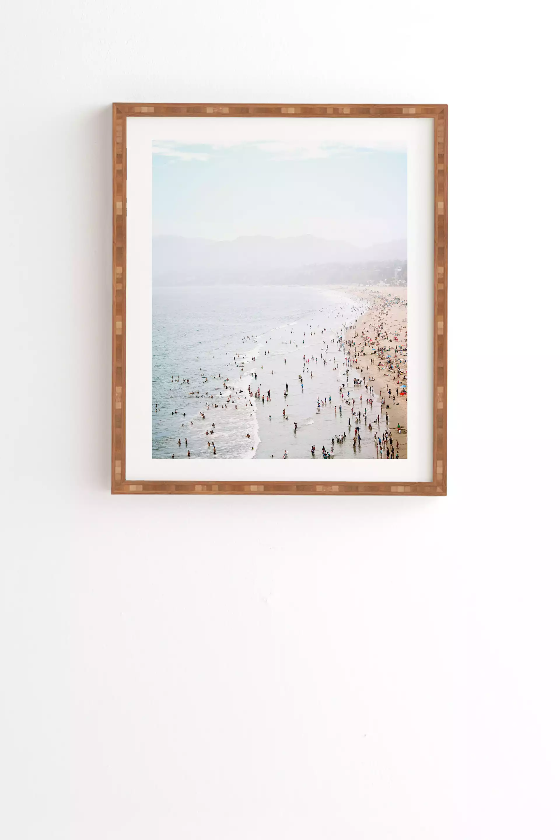 La Summer by Bree Madden - Framed Wall Art Bamboo 11" x 13"