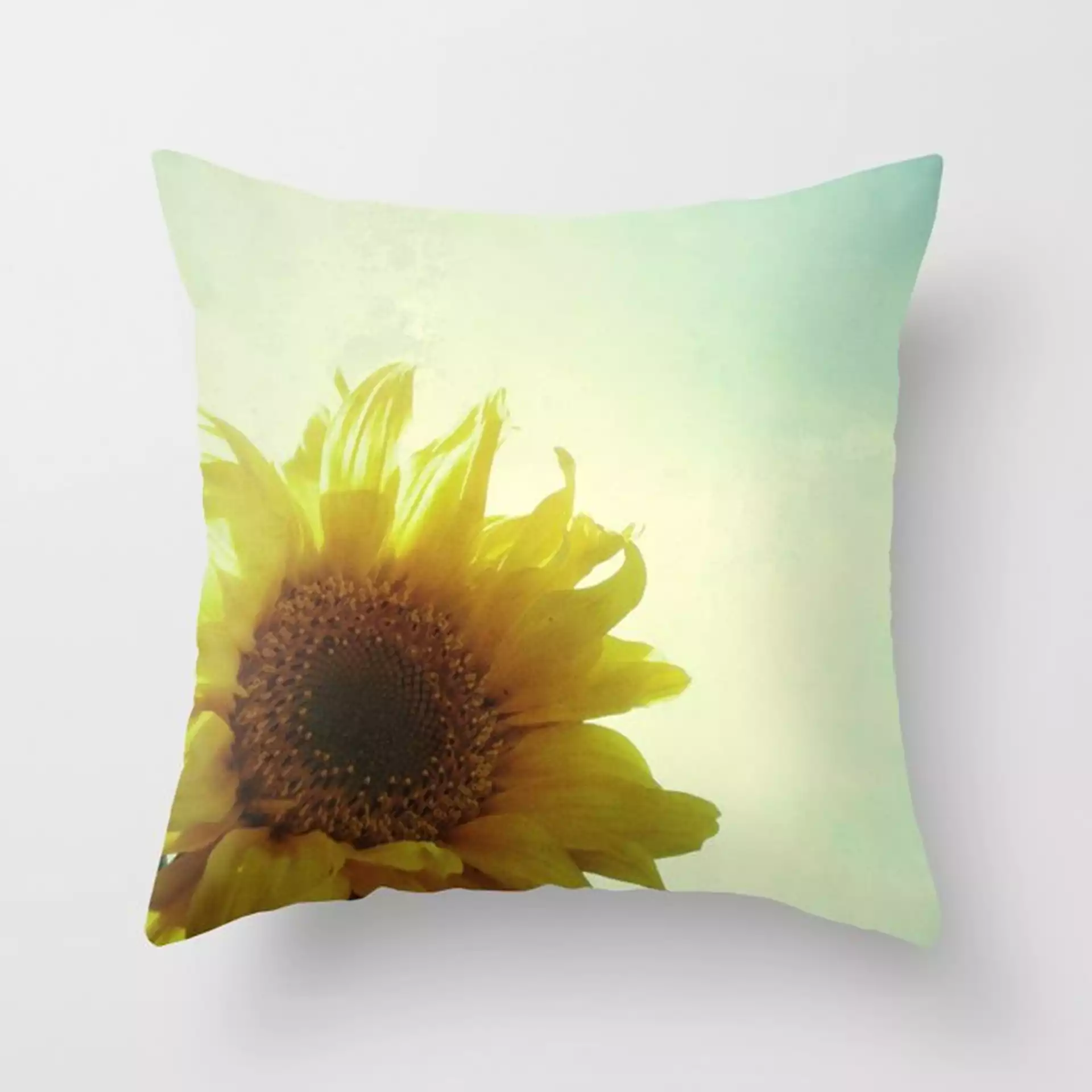 Sunflower Couch Throw Pillow by Cassia Beck - Cover (20" x 20") with pillow insert - Indoor Pillow