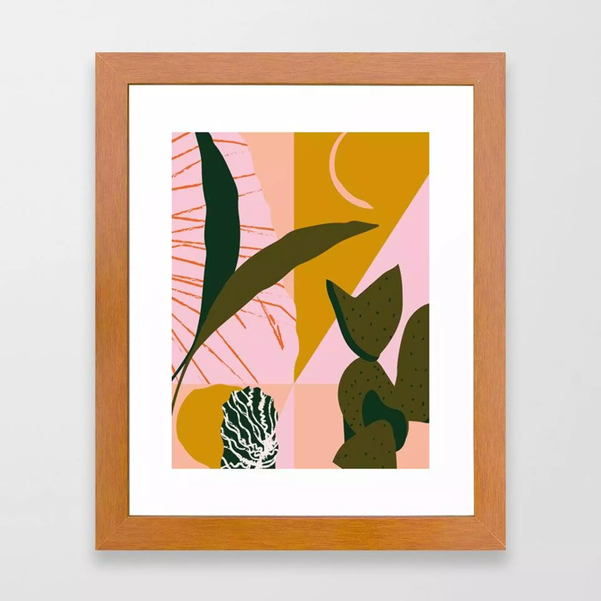Desert Framed Art Print by Grace - Conservation Pecan - X-Small-10x12