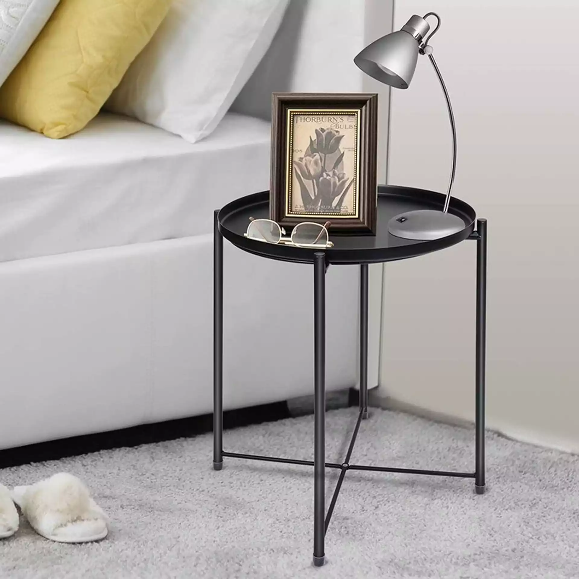Otwell Cross Legs Tray Top End Table