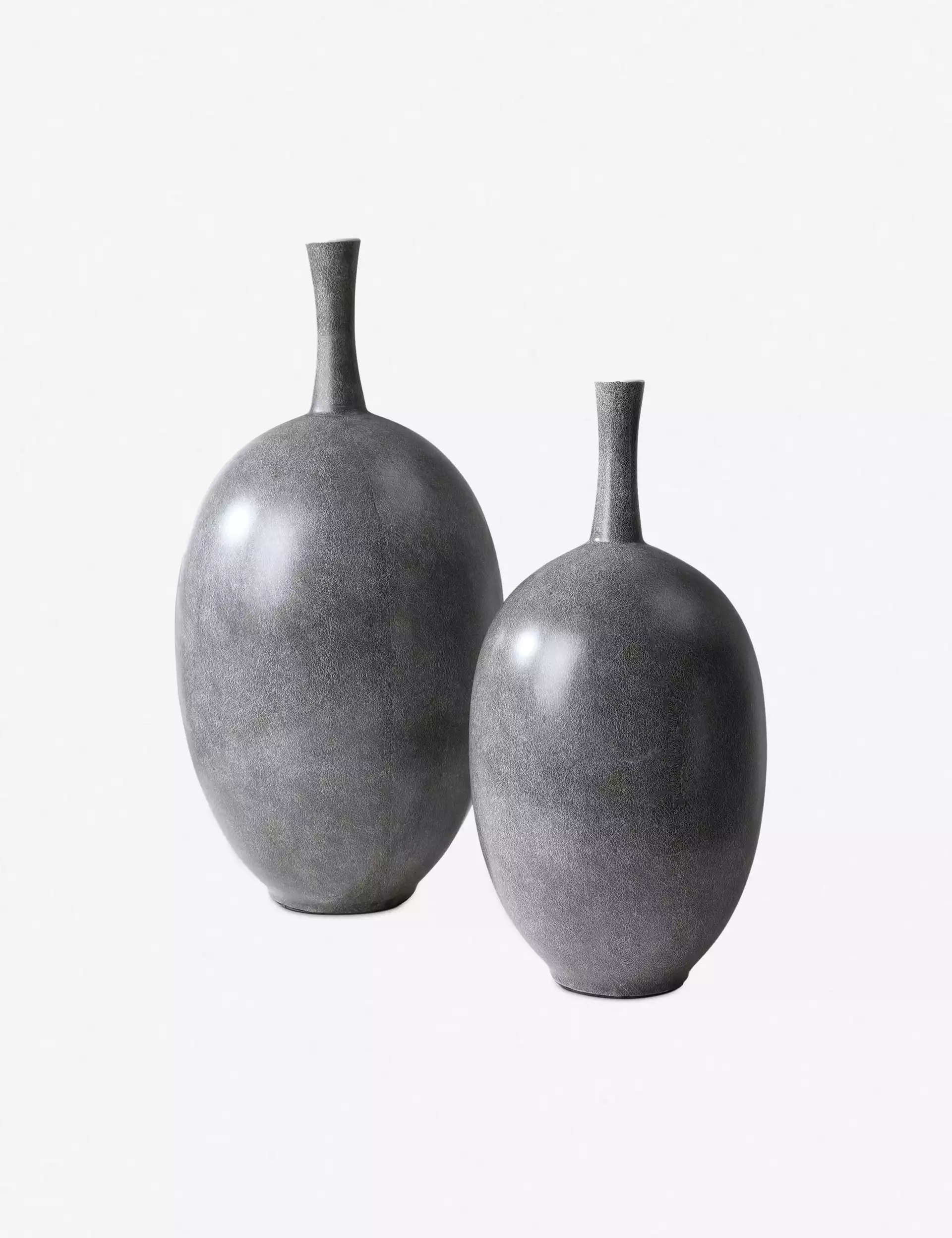 Ema Vases (Set of 2), Marbled Gray