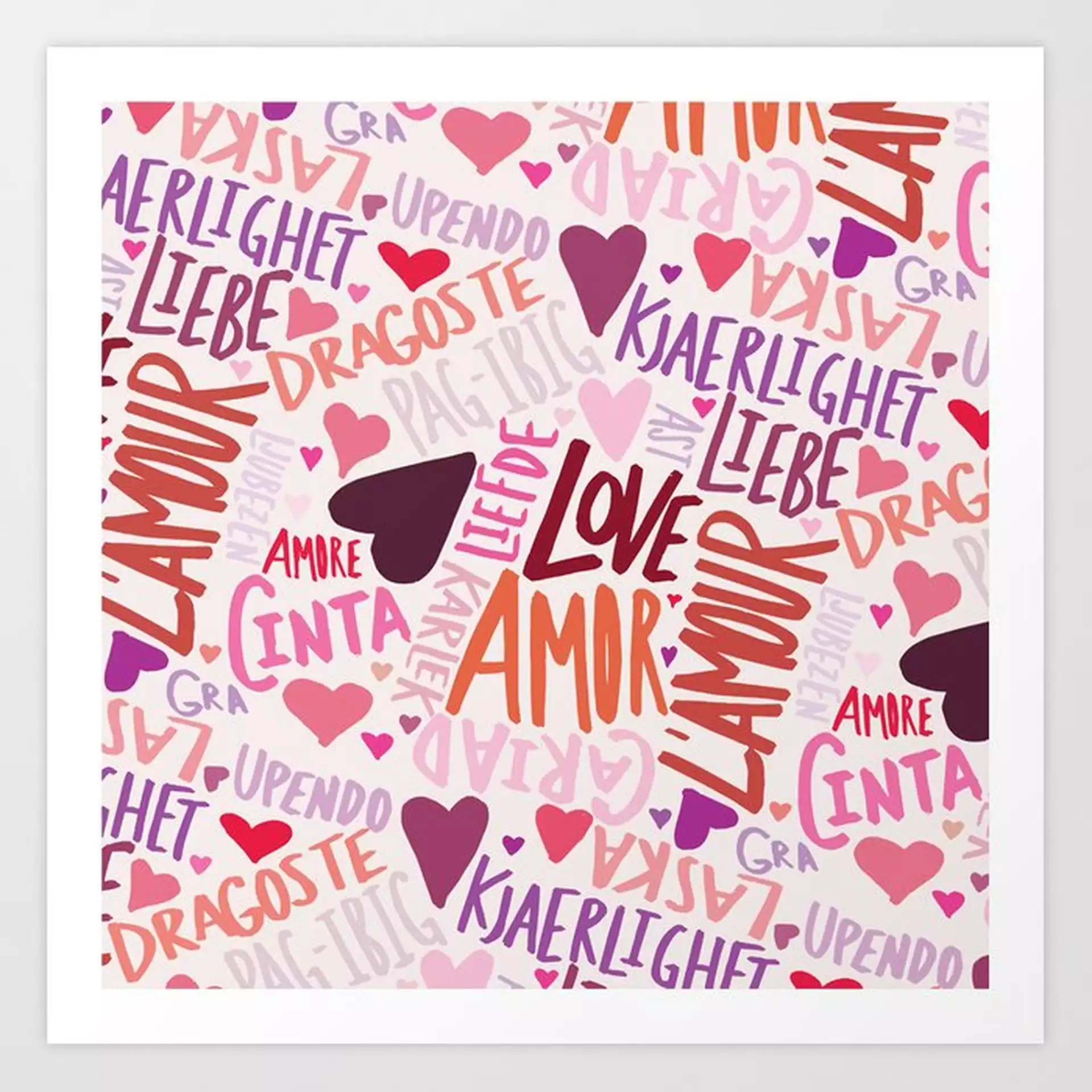 Love Languages Art Print by Leah Flores - SMALL
