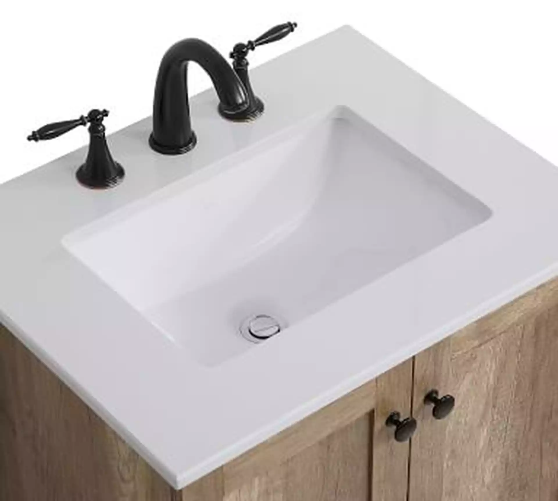 Alderson 24" Single Sink Vanity, Weathered oak
