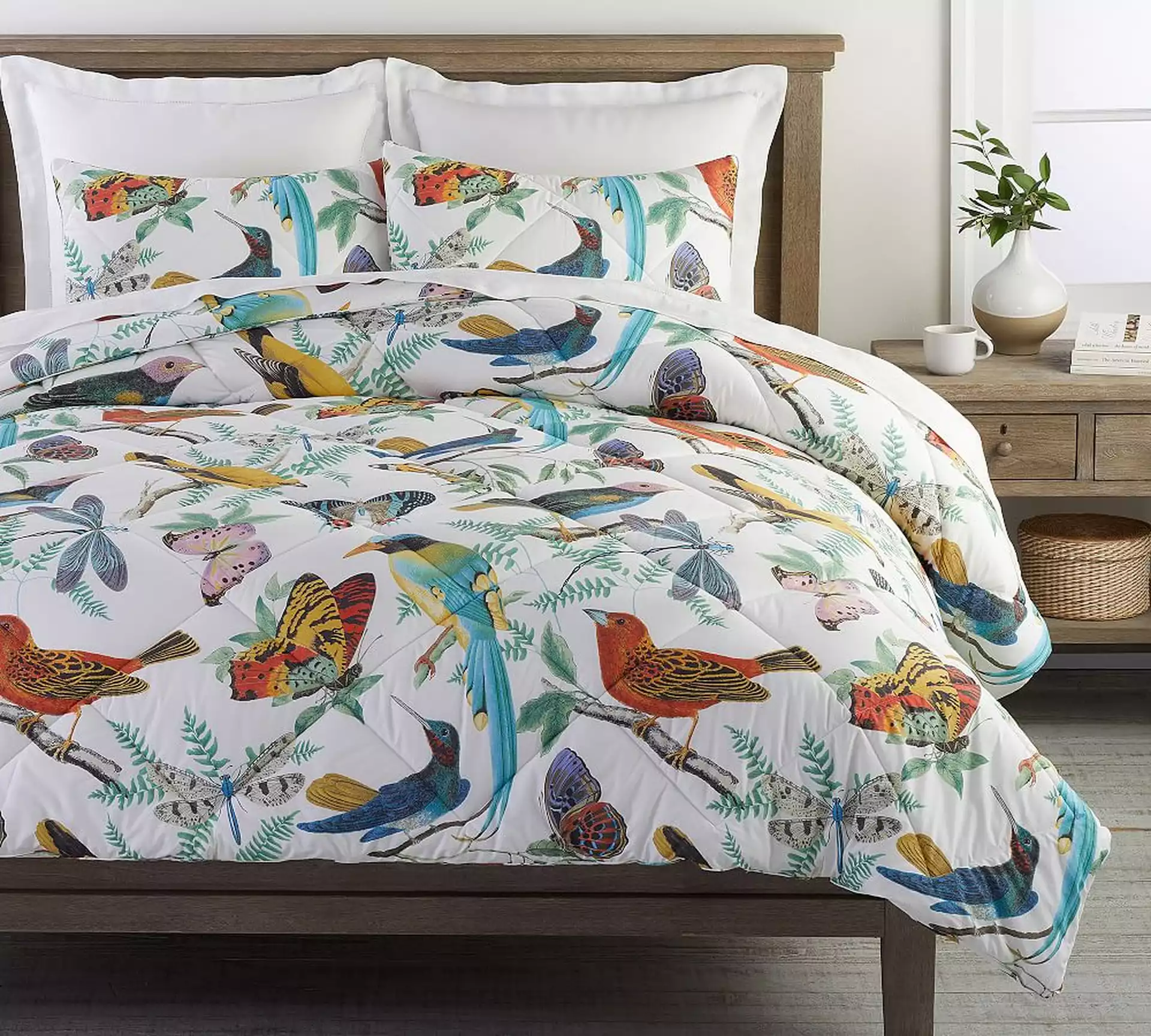 Multi Fauna Organic Cotton Comforter, Full/Queen