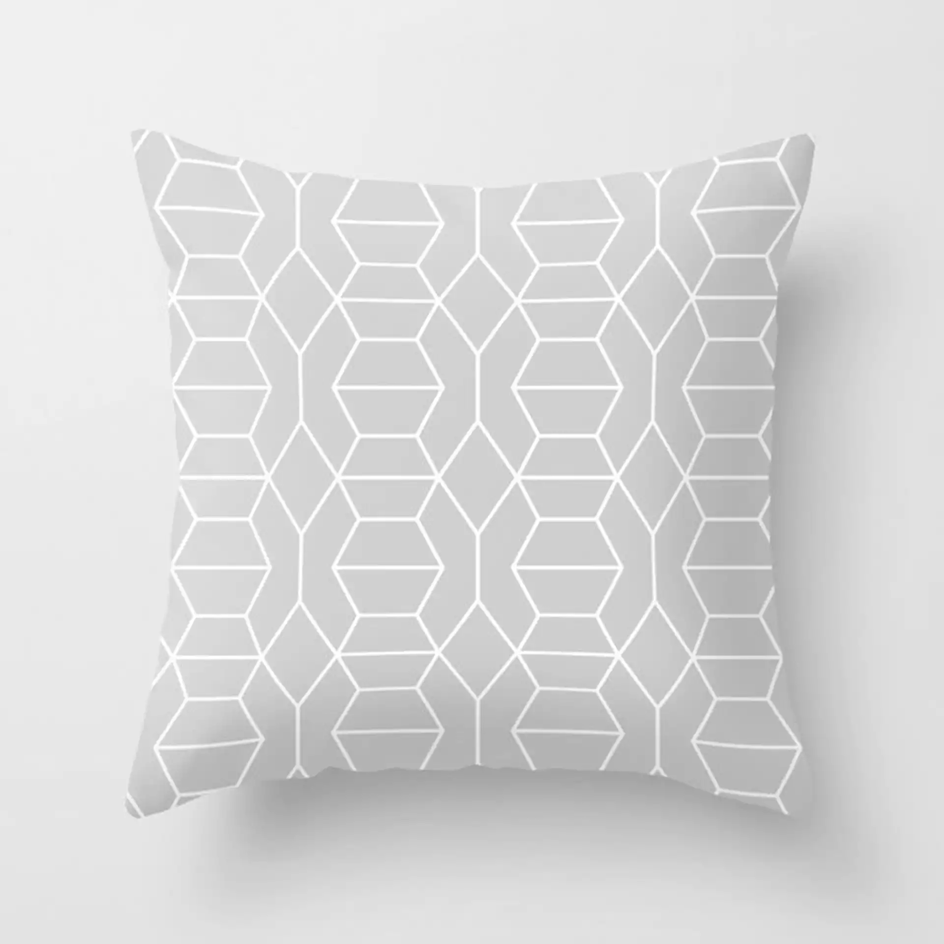 Comb In Grey Couch Throw Pillow by Becky Bailey - Cover (16" x 16") with pillow insert - Outdoor Pillow