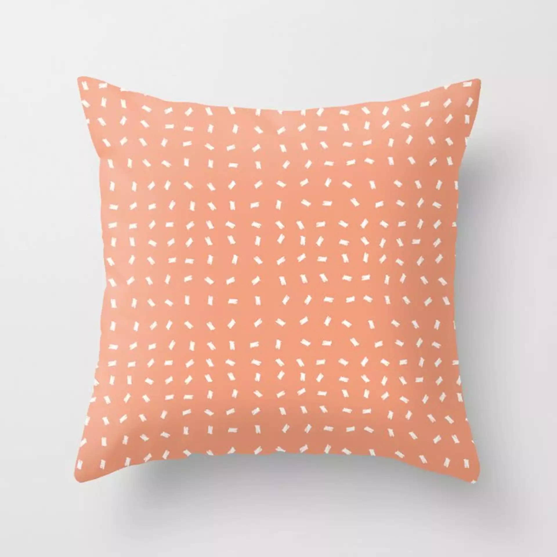 Peach Confetti Party Couch Throw Pillow by Leah Flores - Cover (24" x 24") with pillow insert - Indoor Pillow