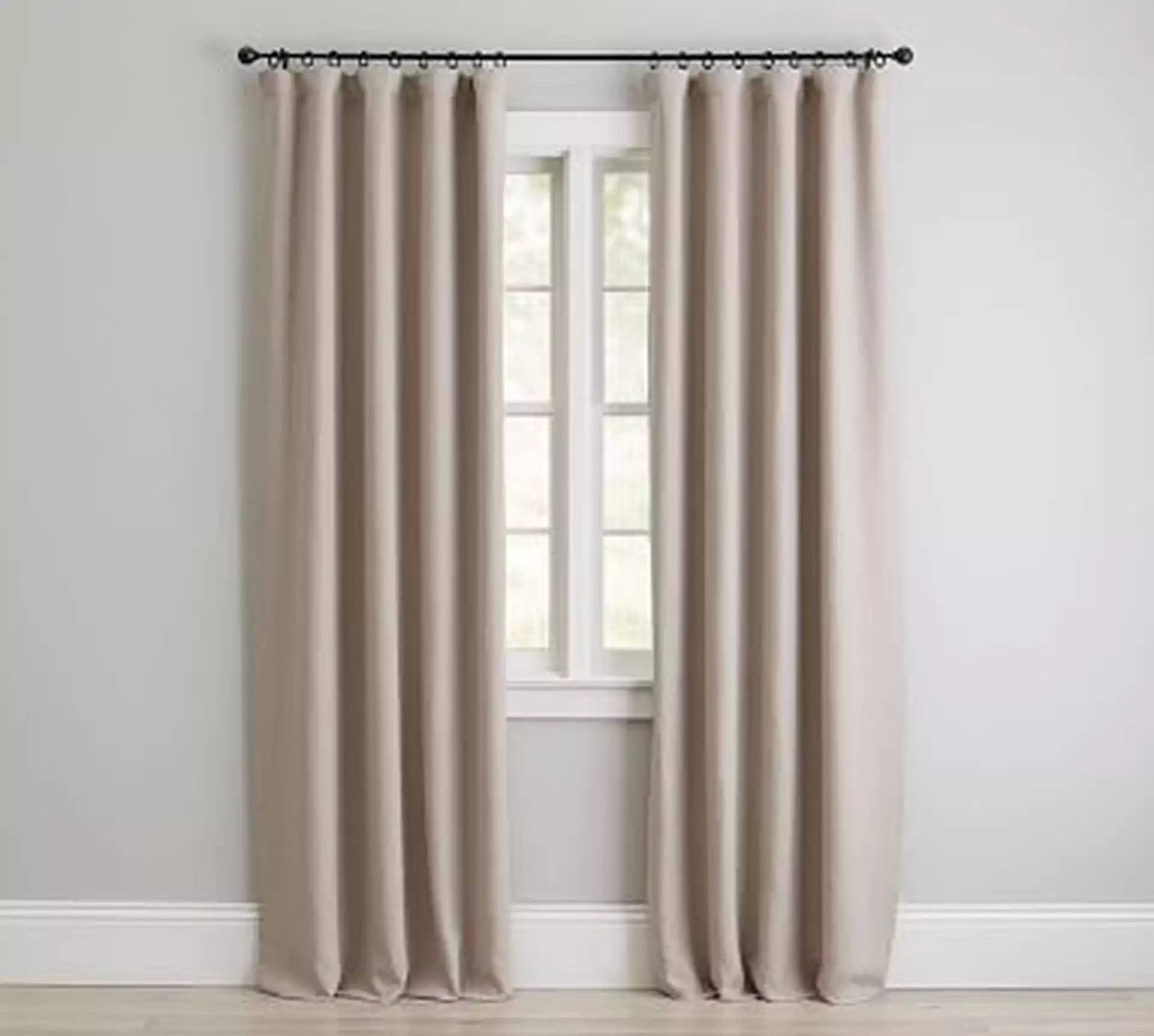 Custom Classic Belgian Linen Curtain, Dark Flax, 60 x 86"