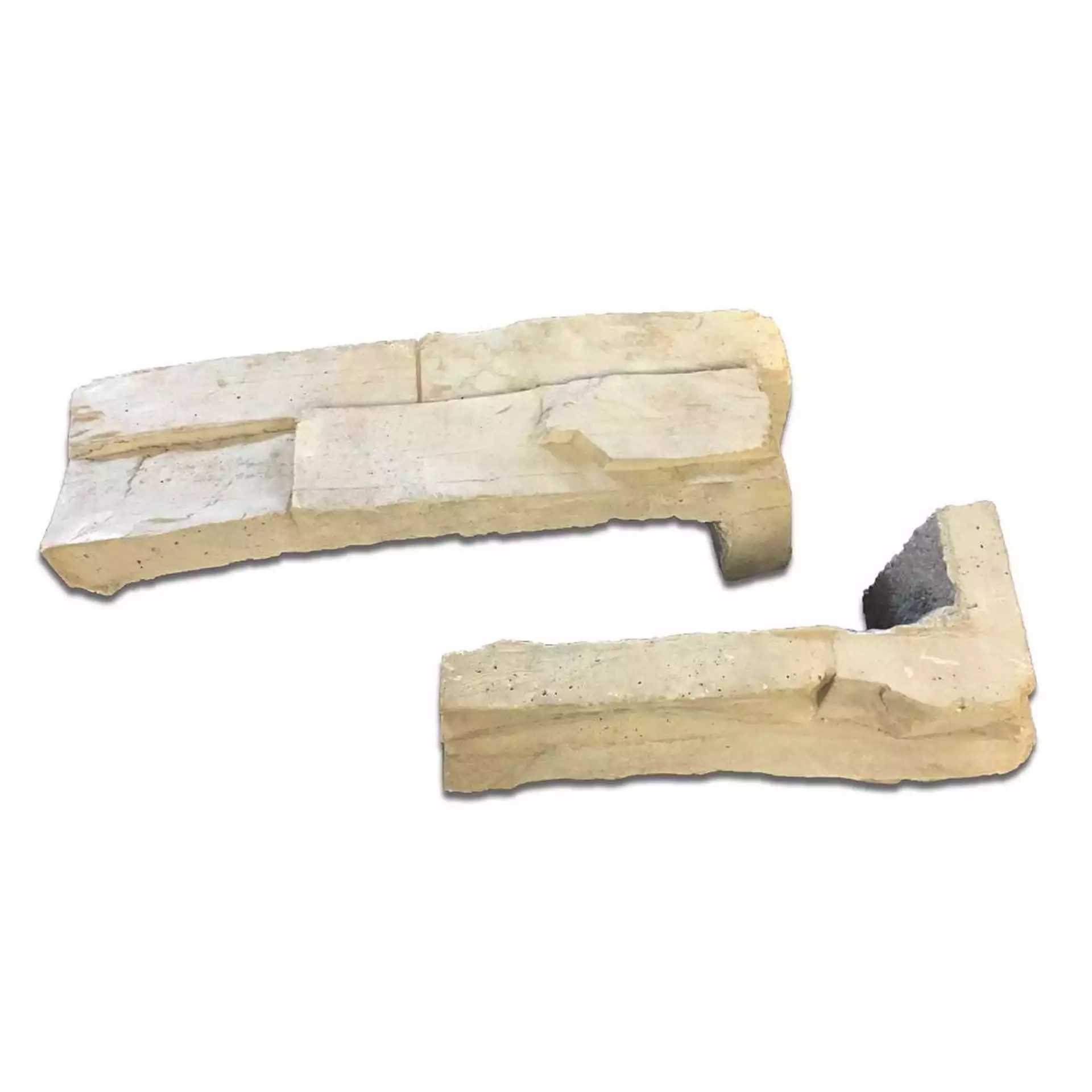Environmental StoneWorks 4 in. x 2.5 in. x 6 in. to 18 in. Dakota Prostack Lite Corners Manufactured Stone Corners (8 sq. ft. per pack), grey/brown