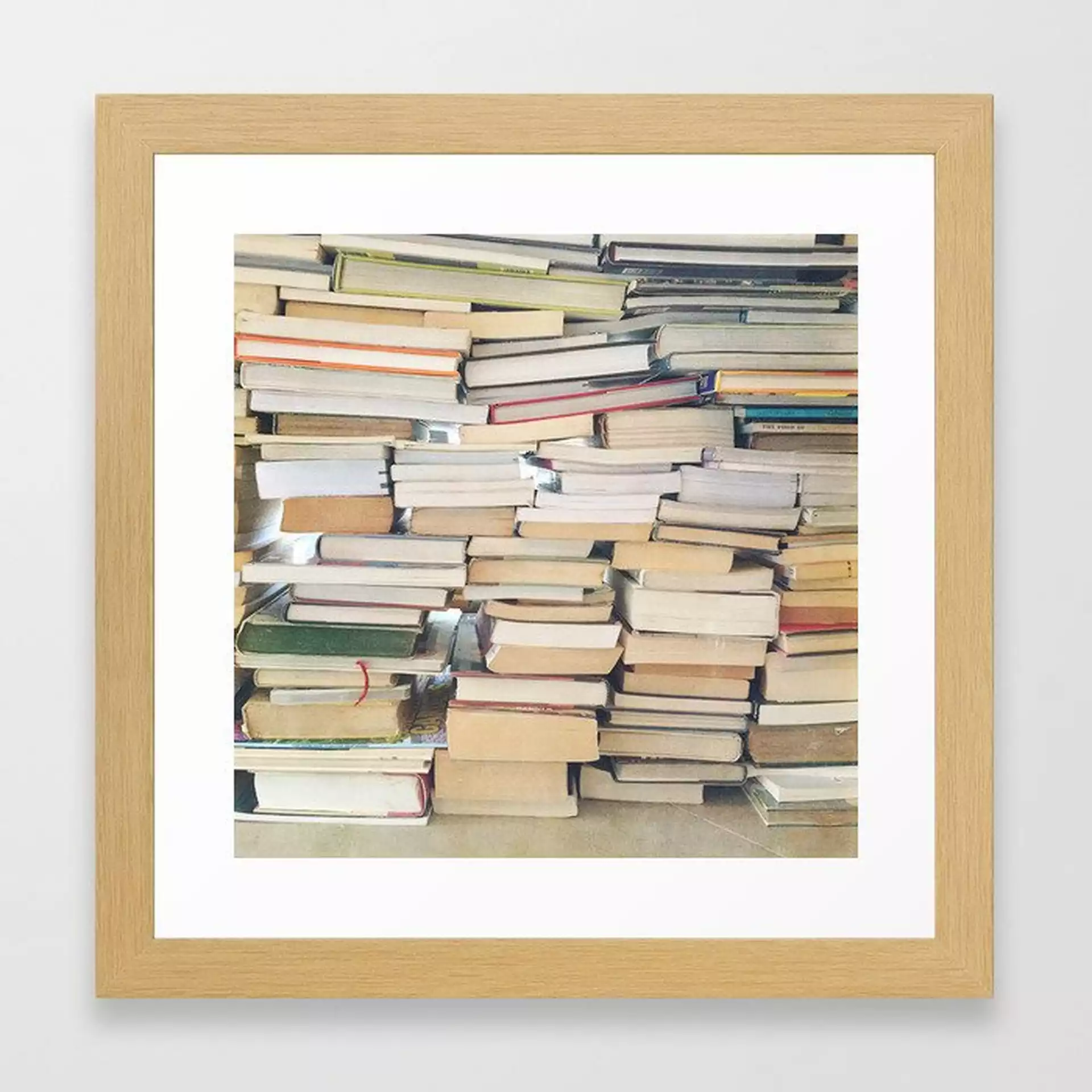 Books, Pages, Stories Framed Art Print by Olivia Joy St.claire - Cozy Home Decor, - Conservation Natural - X-Small-12x12