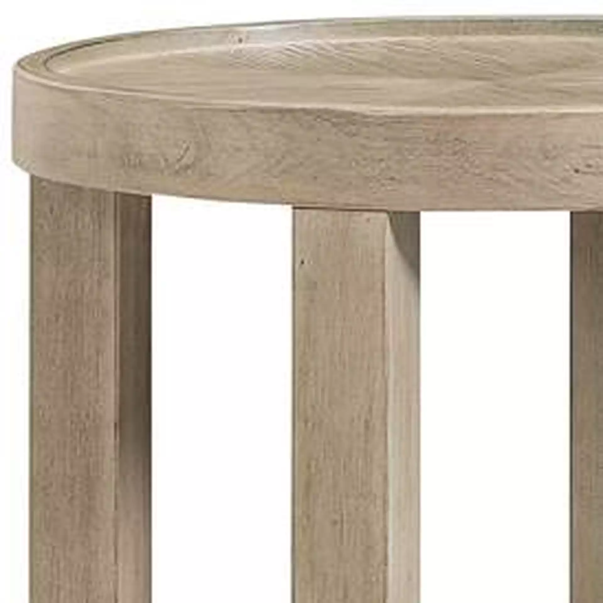 Bellamy 22" Wide Wood Veneer Round End Table, Gray