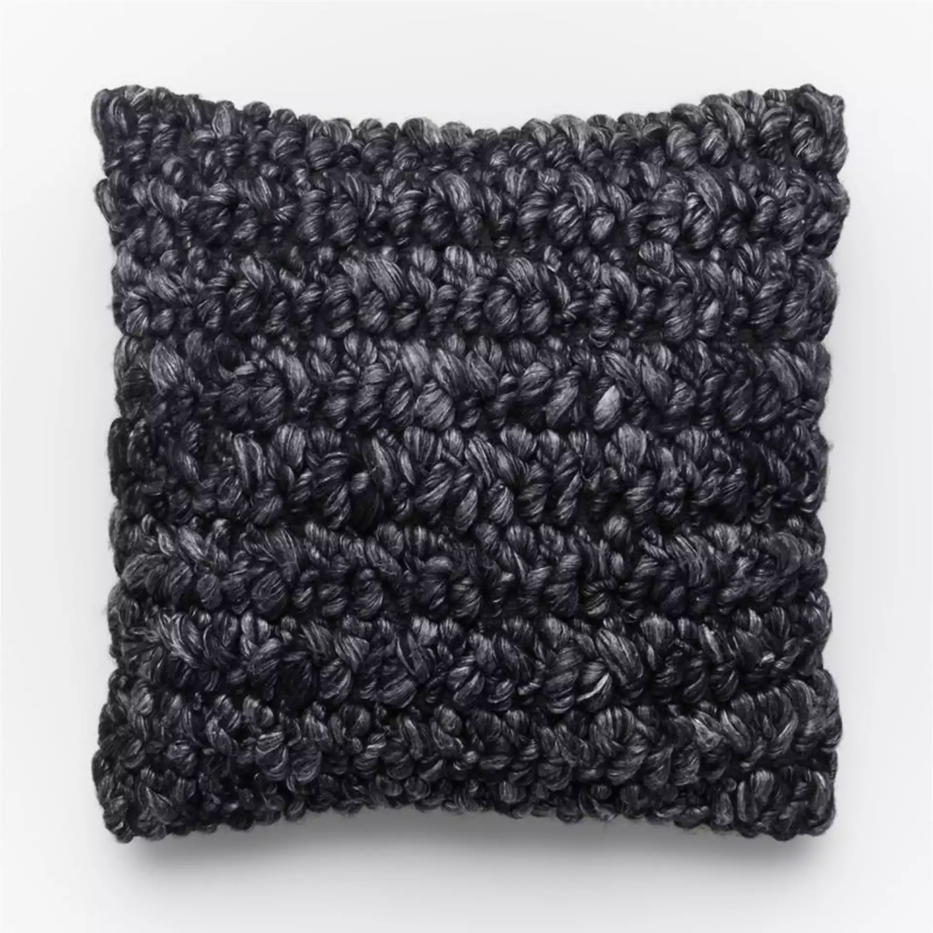 Tillie Wool Pillow, Black, 20" x 20"